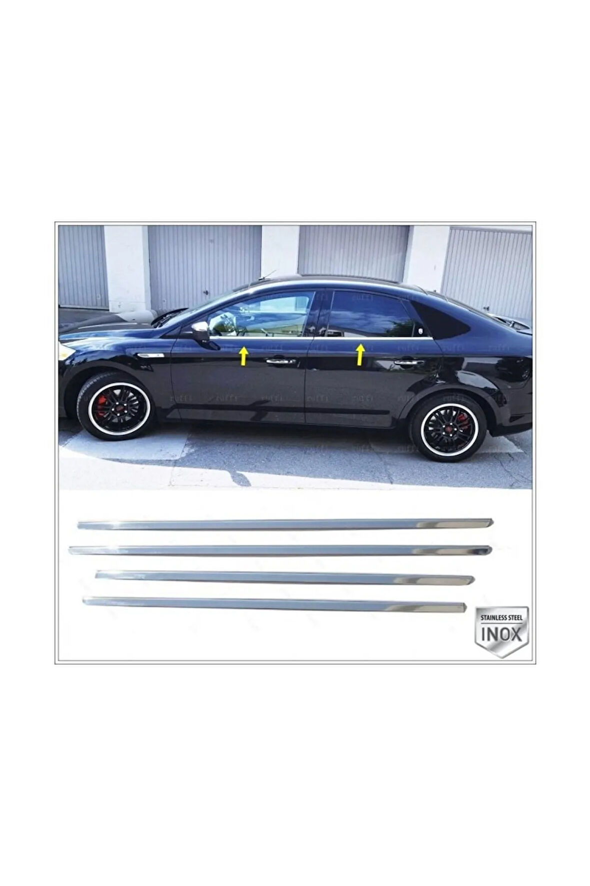 Ford Mondeo Krom Cam Çıtası 4 Parça 2007-2015 Arası Paslanmaz Çelik
