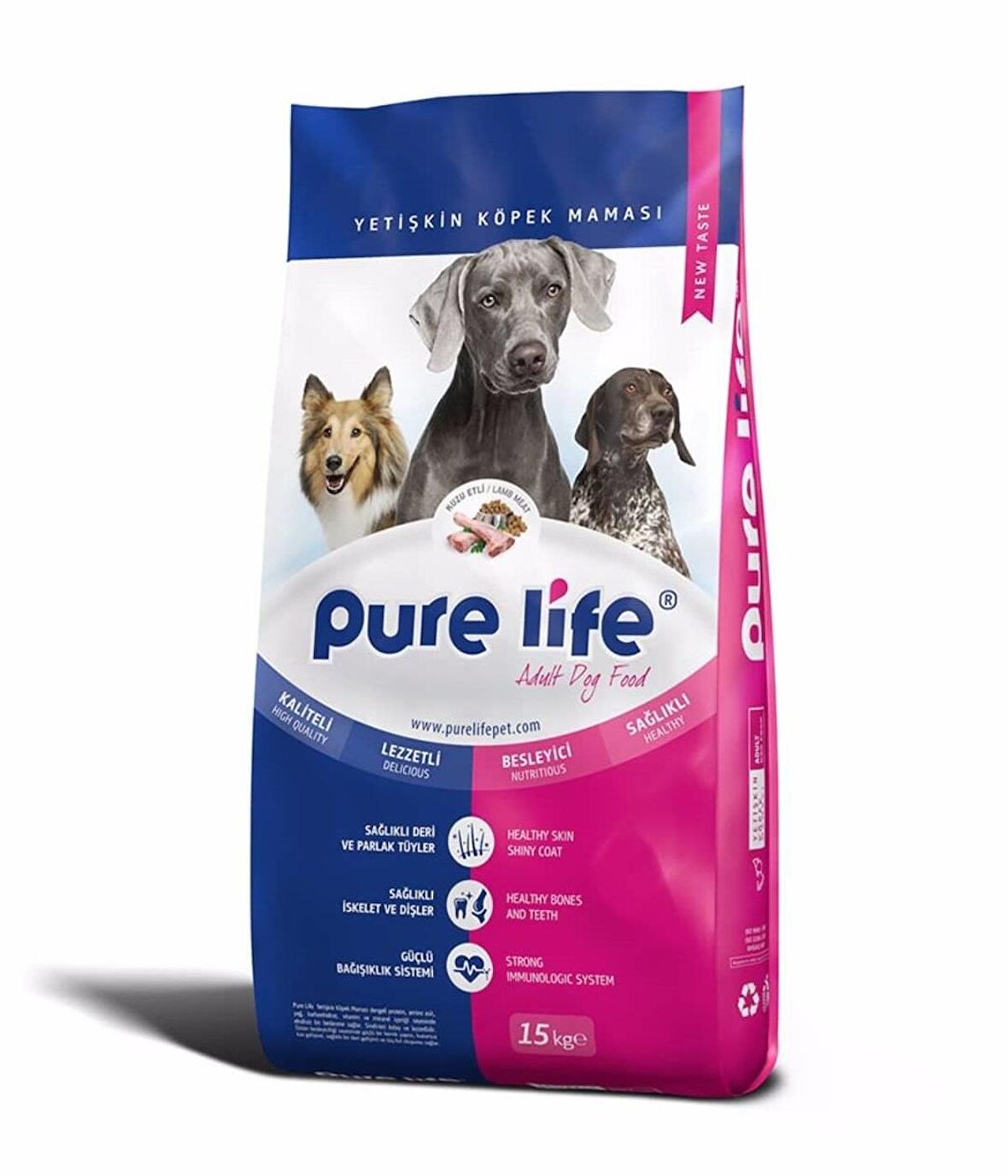 PureLife Premium Kuzulu Yetişkin Köpek Maması 15 Kg