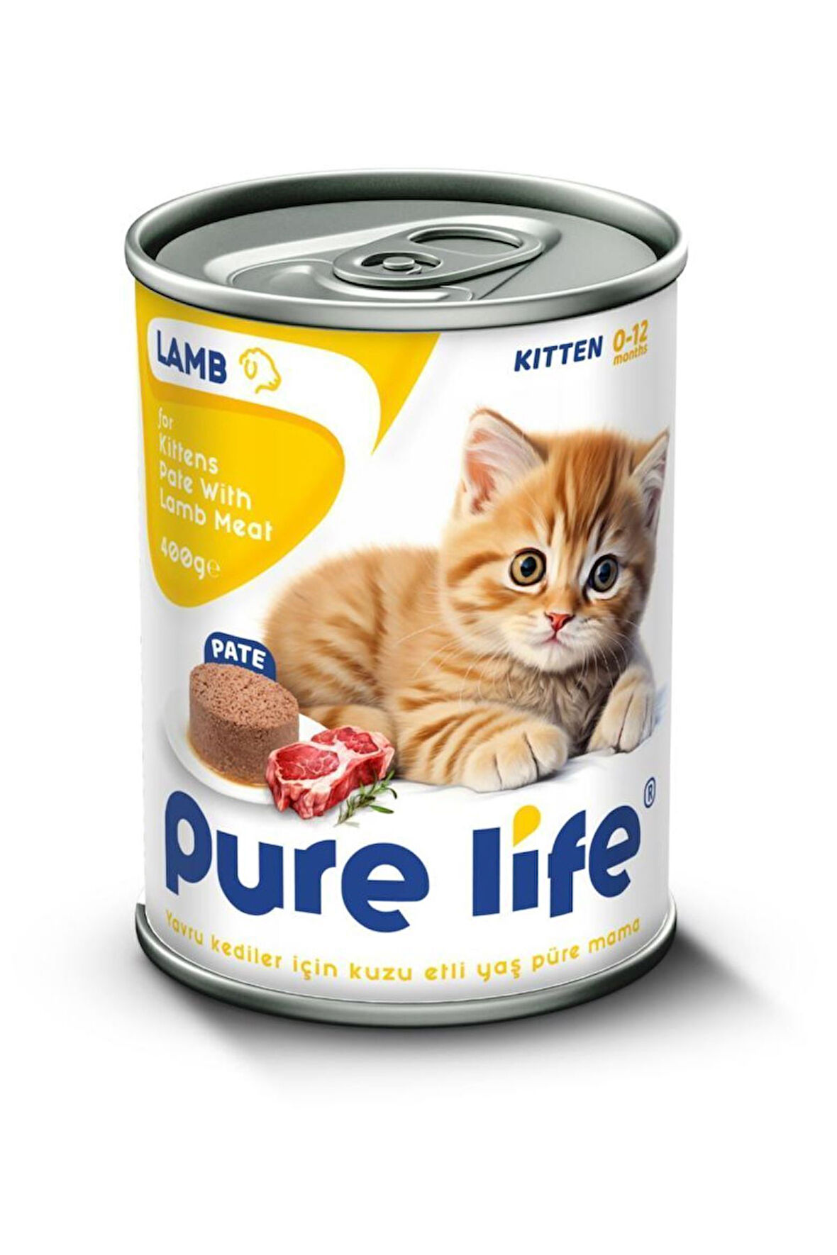 Pure Lıfe Yavru Kedi Kuzu Etli Yaş Püre Mama 400 gr