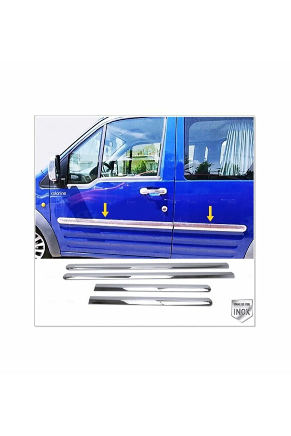 F. Connect Krom Yan Kapı Çıtası 4 Kapı 2002-2014 (UZUN ŞASE) P.çelik Uyumlu