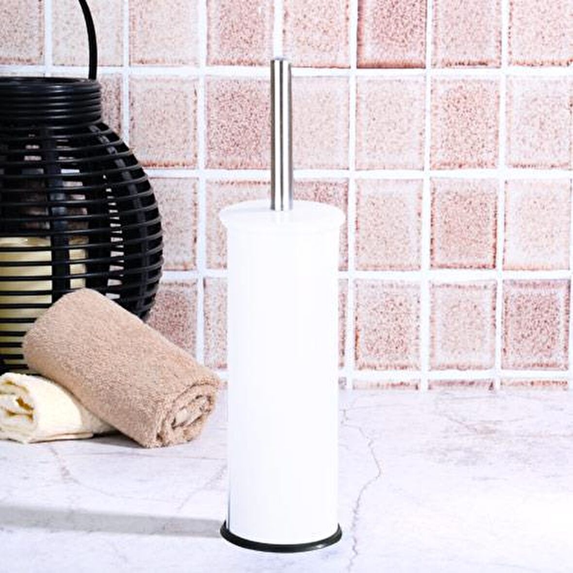 Ksv metal beyaz  paslanmaz wc tuvalet fırçası