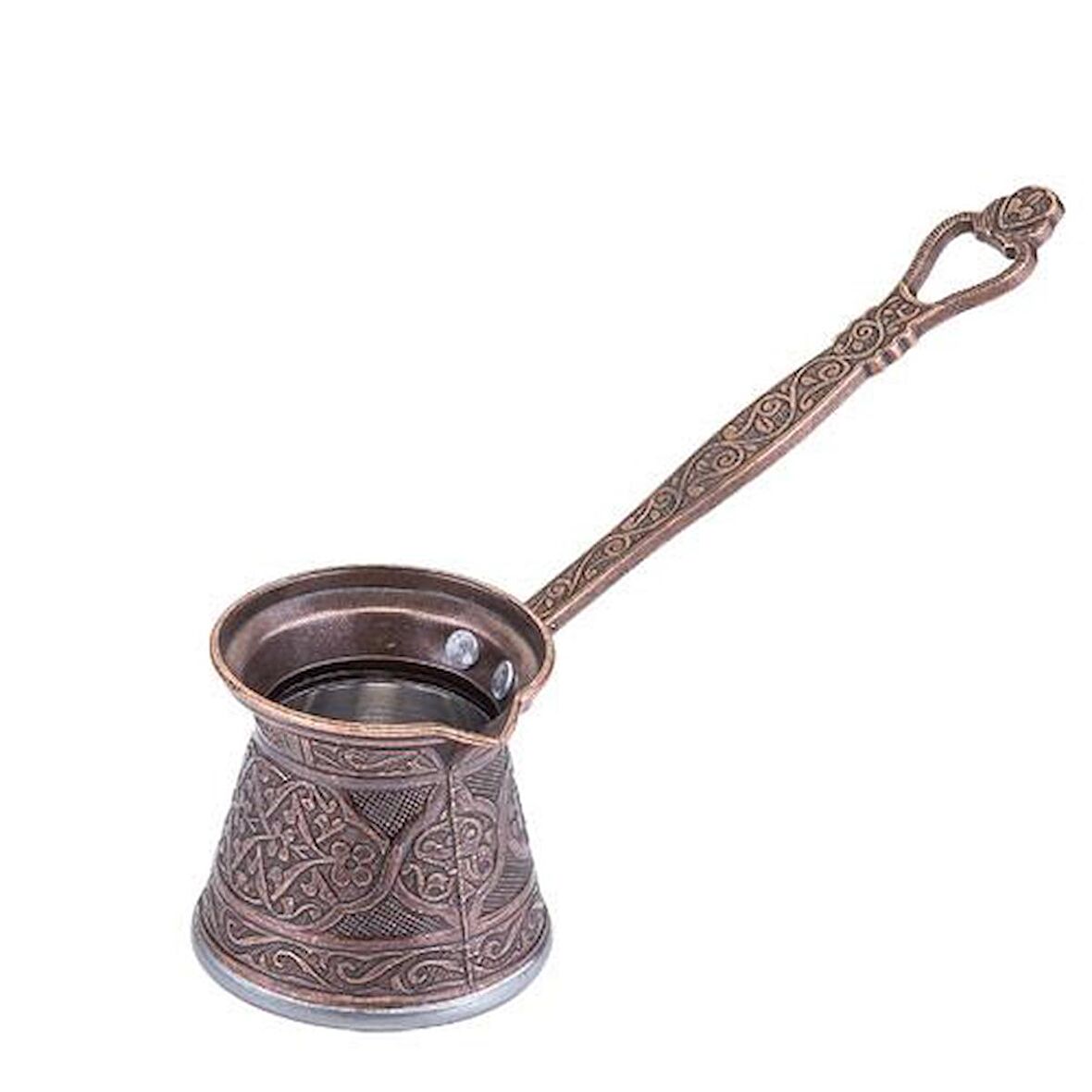 Kosova AYV-0040 Zambak İşlemeli Bakır Cezve