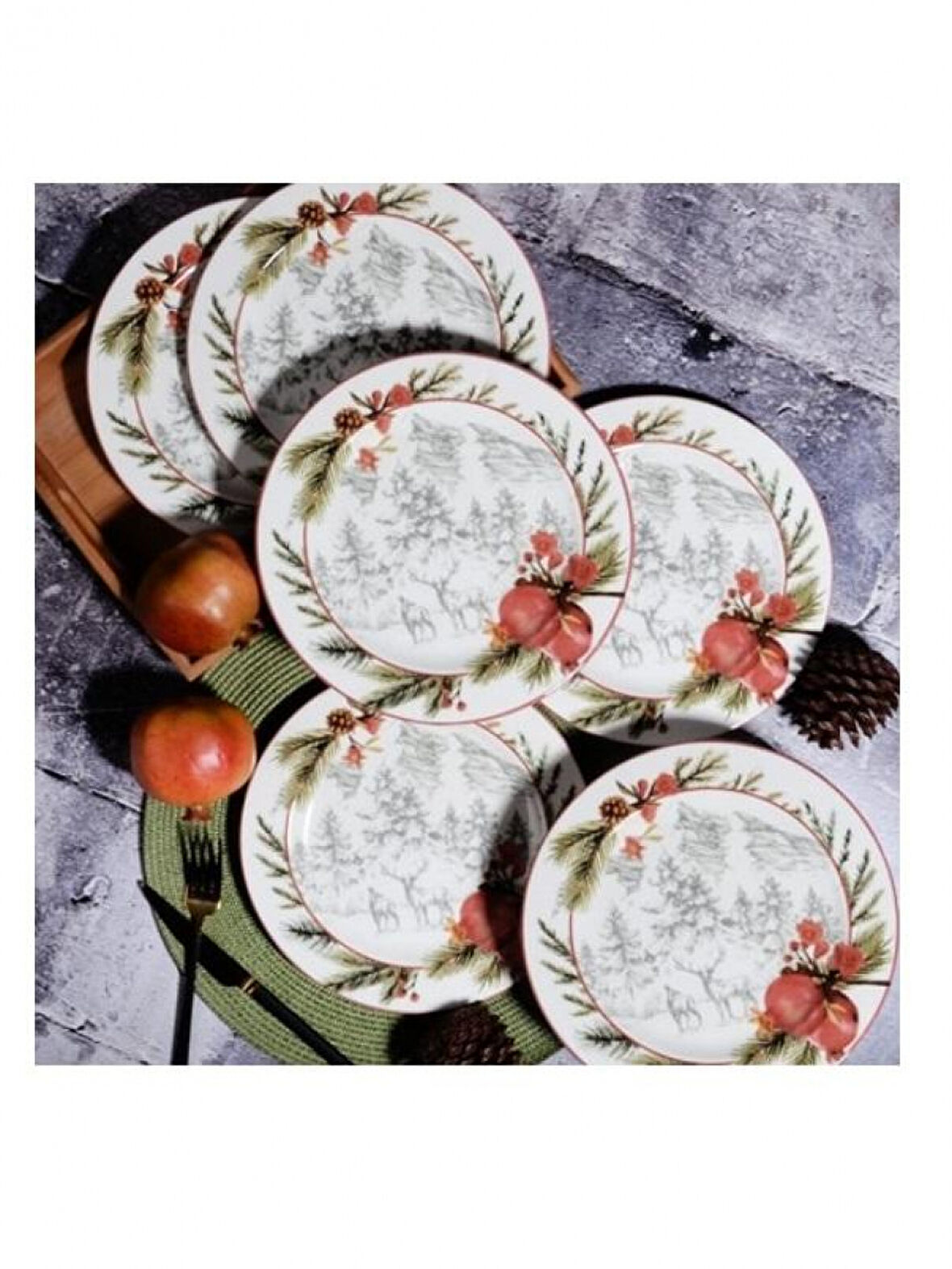 Kosova YLB1116 Yuvarlak Servis Tabağı 26 cm 6'lı