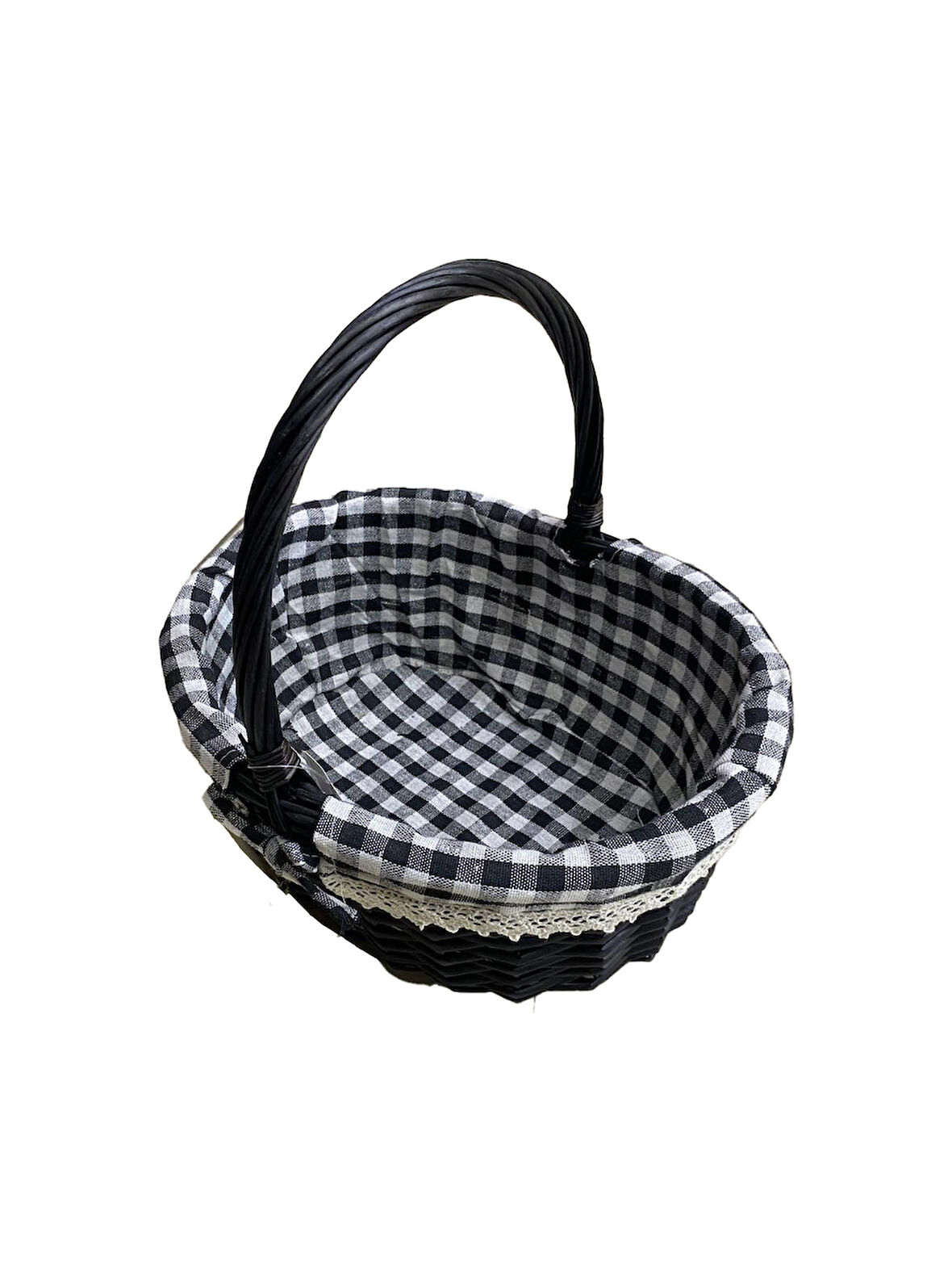 SİYAH SEPET OVAL ORT 32 X 14 X 25 CM