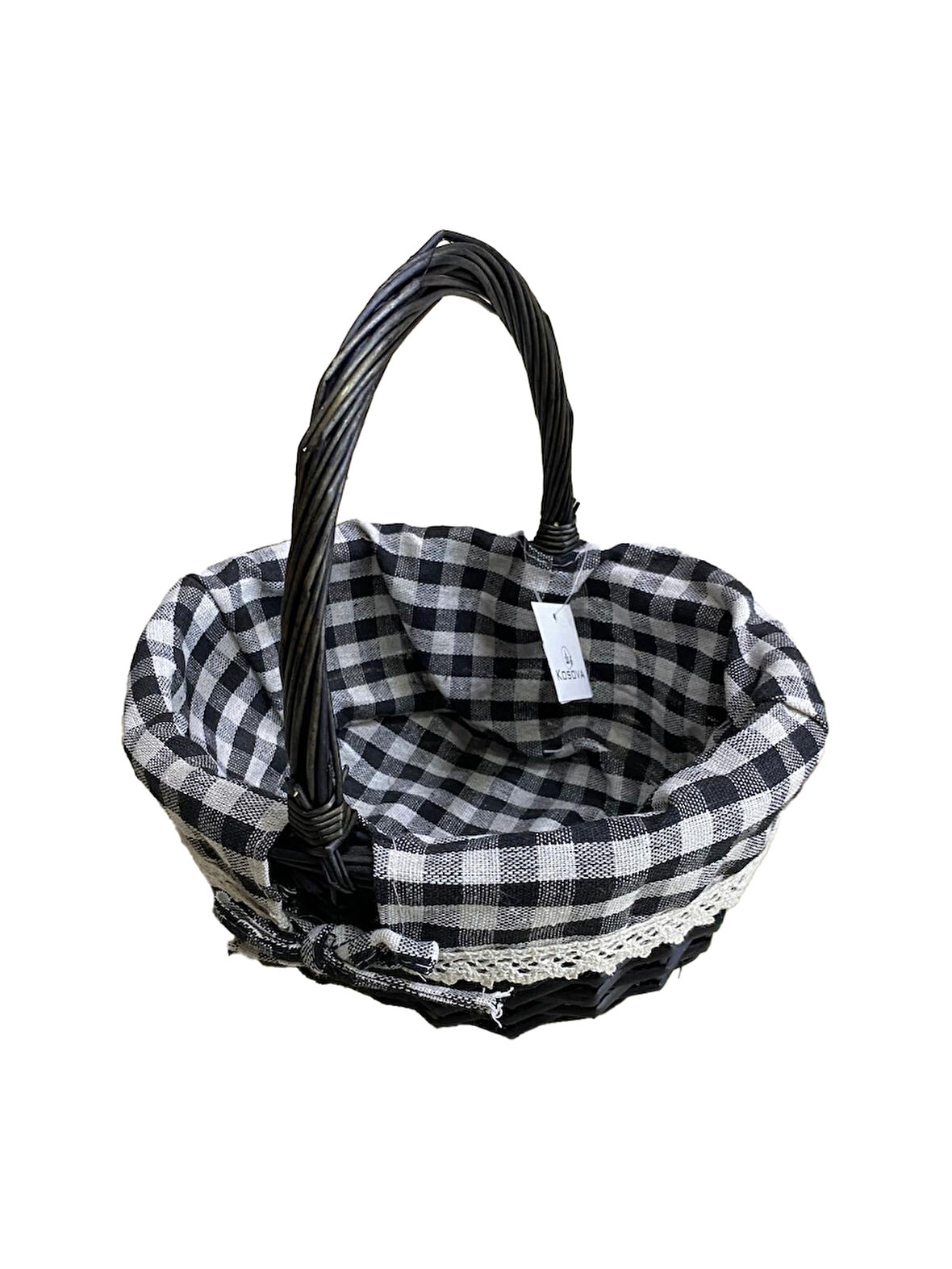 SİYAH SEPET OVAL KÇK 24 x 11 x 19 cm
