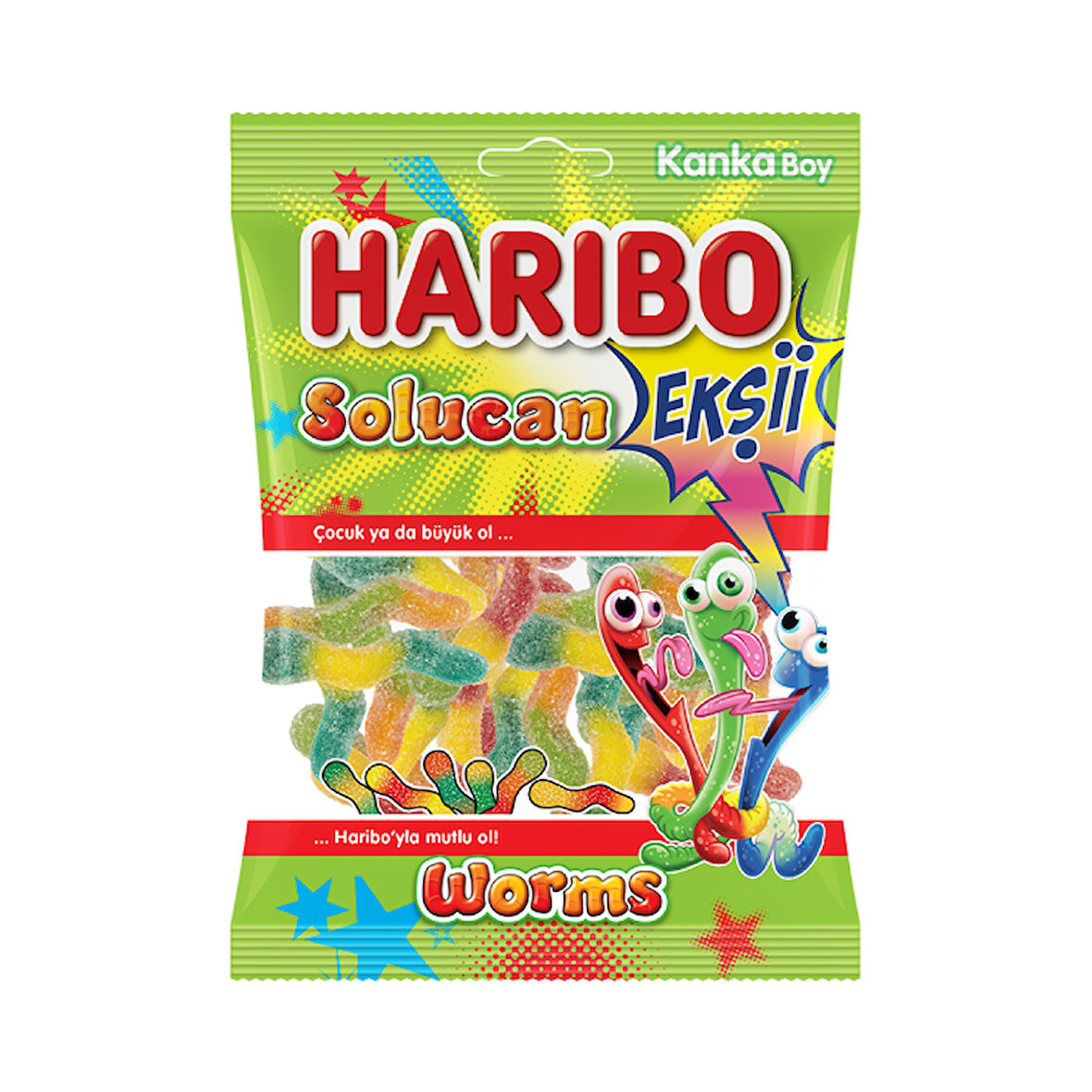 HARİBO H. FIZZ WORMS/SOLUCAN 70G*24PŞ-LOC
