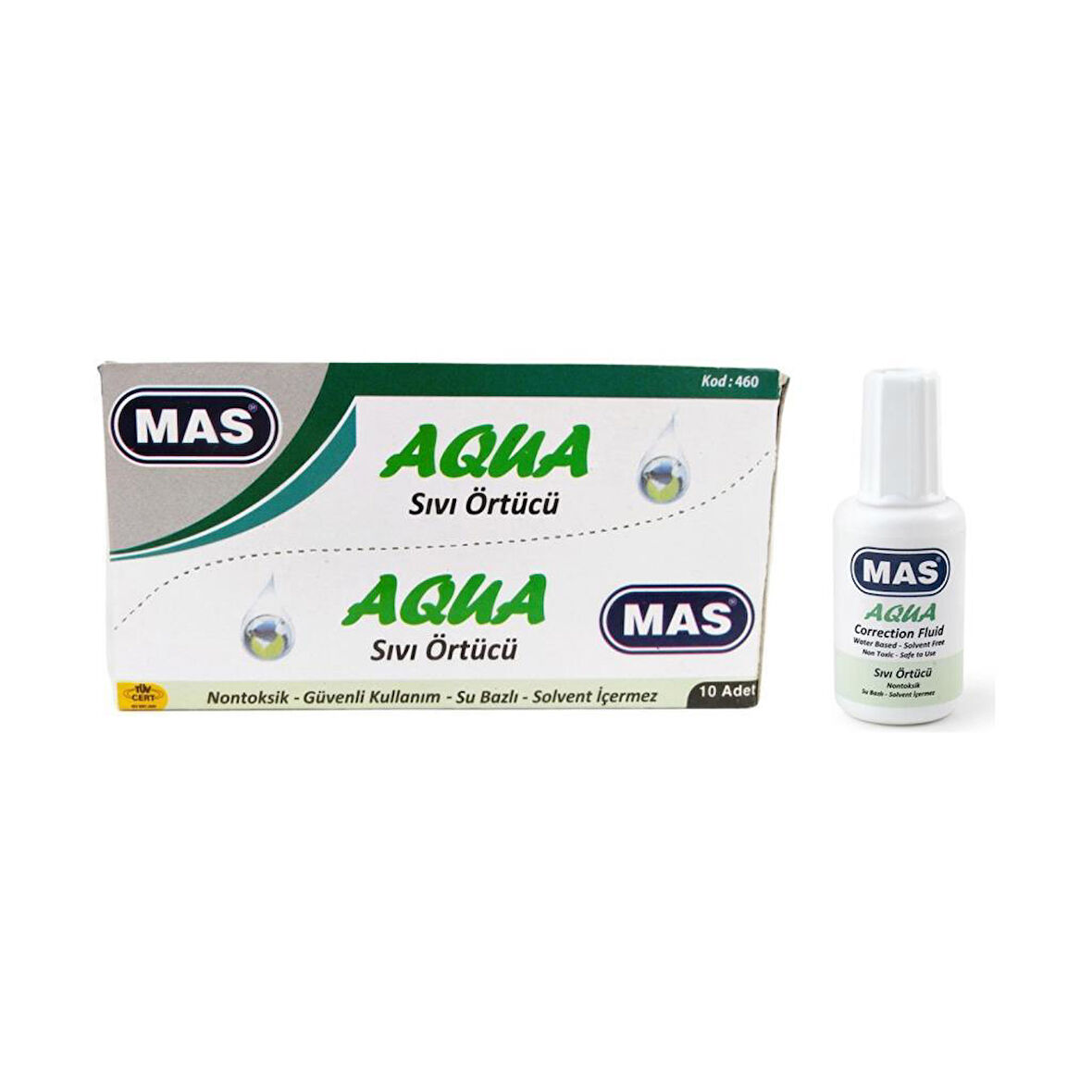 Mas 460 Su Bazlı Sıvı Örtücü 20 Ml - 10 Adet