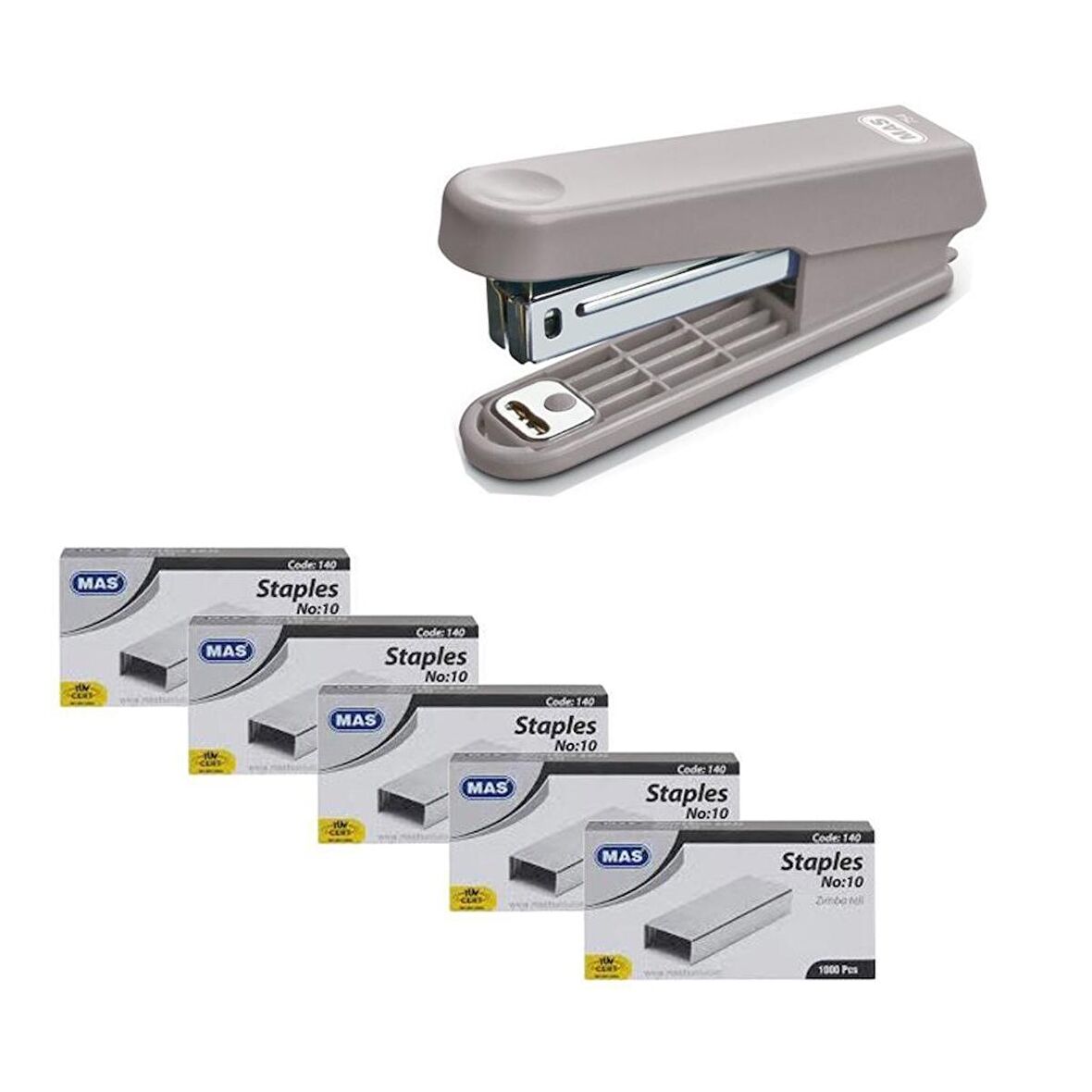 Mas 754 Zımba Makinesi Basic Gri + 5 Adet Zımba Teli