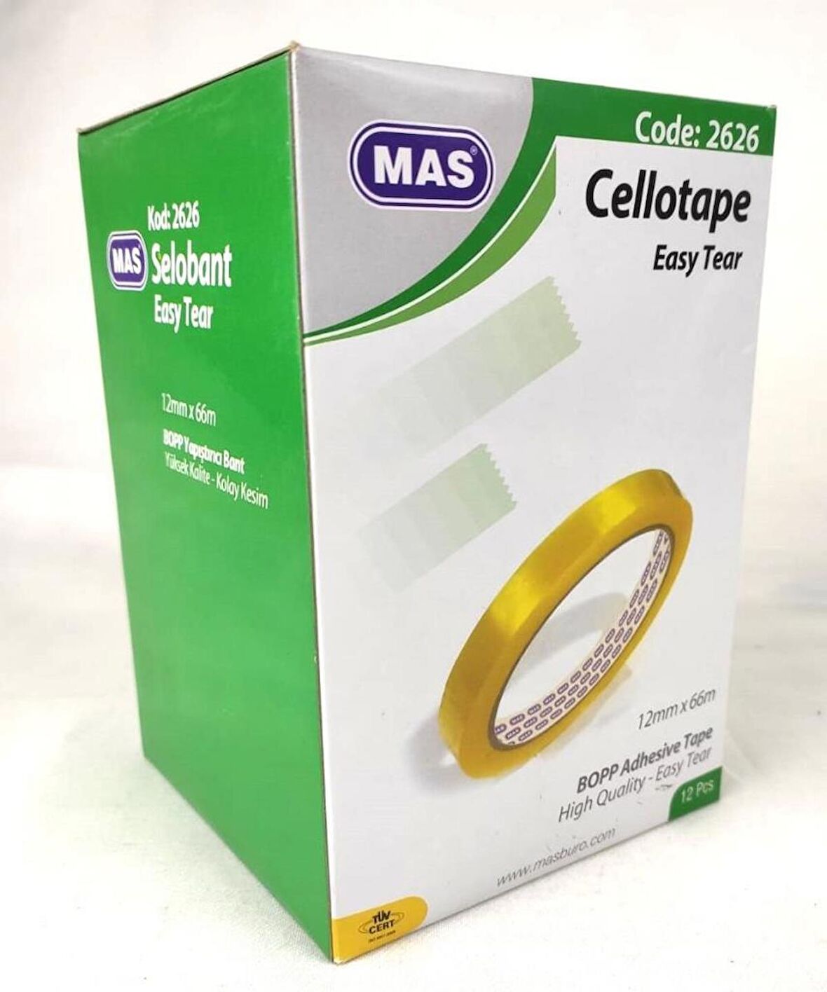Mas Bant Büro Ofis 12 mm x 66 M 12'li