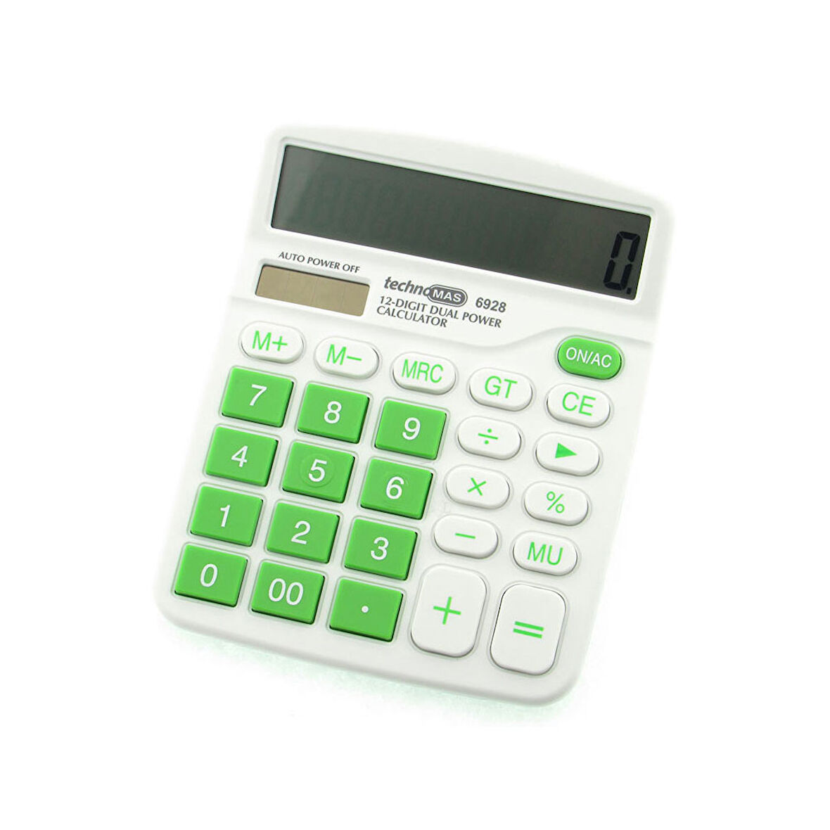 Mas Hesap Makinesi Ofis Tipi Renkli Seri Yeşil 6928