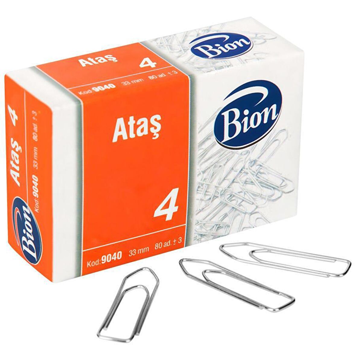 Mas 9040 Bion Ataş 33 mm No:4 80'li Paket