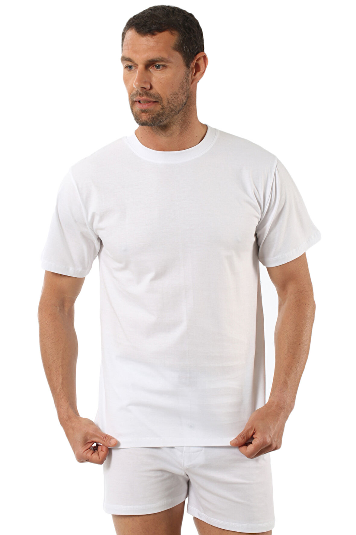 Özkan 0055 Erkek %100 Pamuklu Süprem Esnek Rahat Kapalı Yaka Atlet Fanila