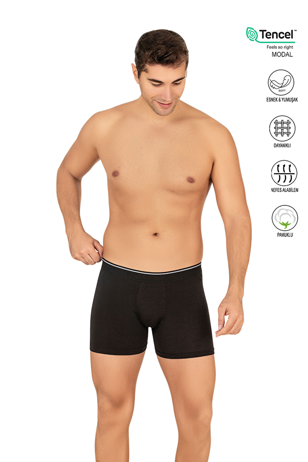 Özkan 11256 Erkek Premium Kumaş Modal Pamuklu Esnek Yumuşak Boxer Şort