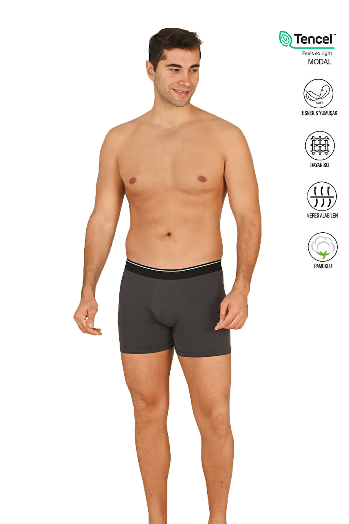 Özkan 11256 Erkek Premium Kumaş Modal Pamuklu Esnek Yumuşak Boxer Şort