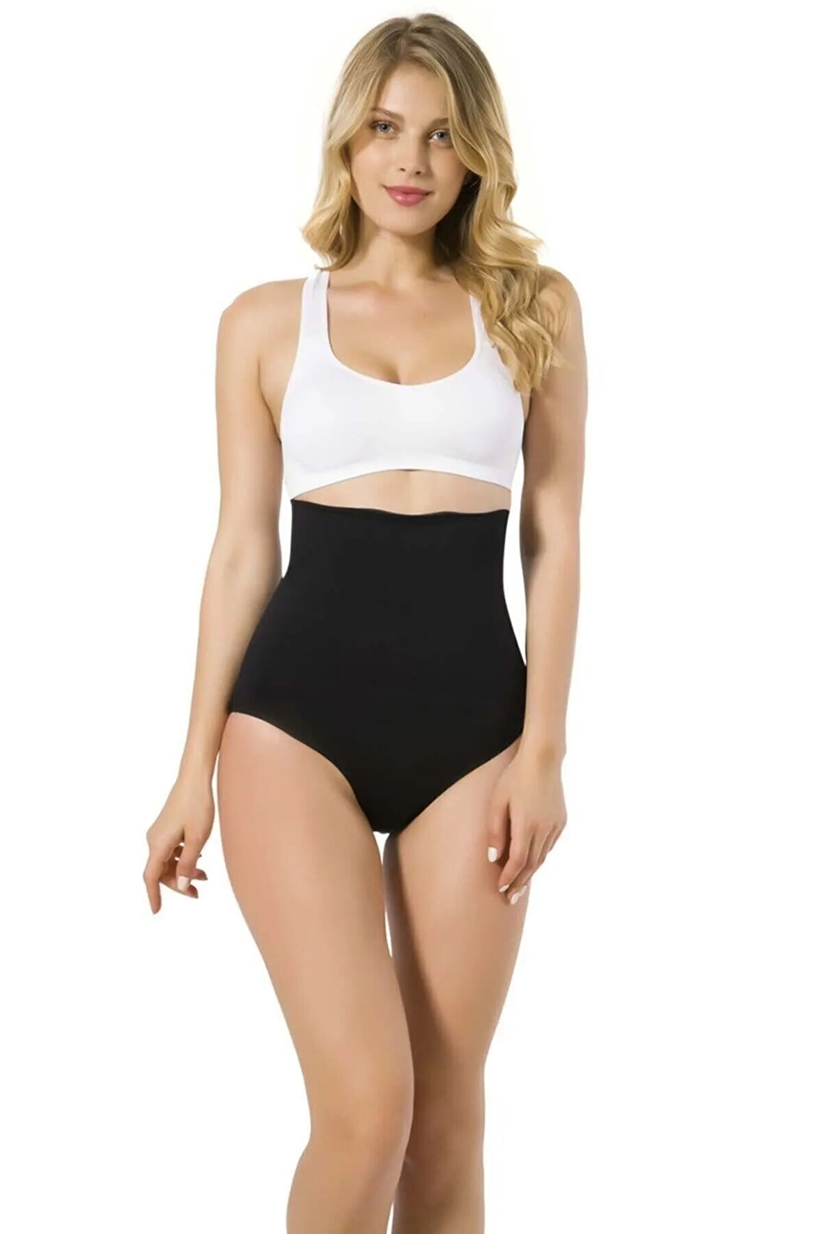 Kadın Beyaz Dikişsiz Slip Korse