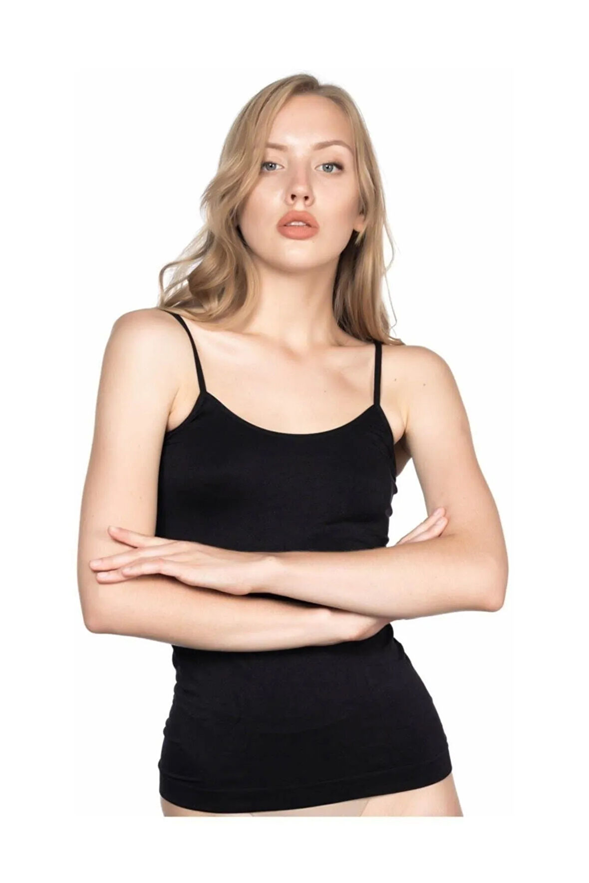 Dikişsiz Ince Askılı Uzun Korse Atlet 5001