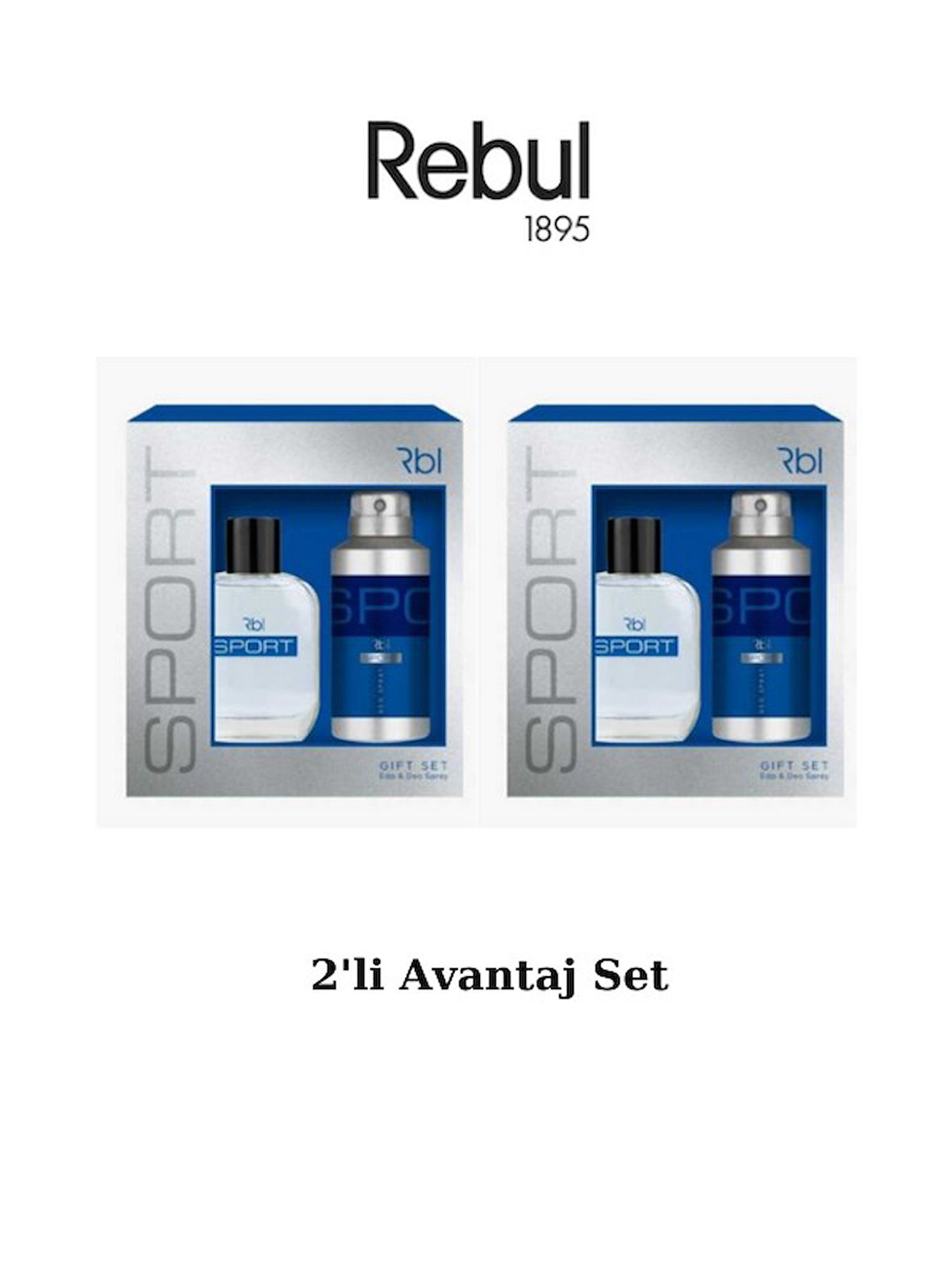 Rebul Sport EDT 50 ml + Deodorant Sprey 150 ml Erkek Parfüm Seti, 2 Adet