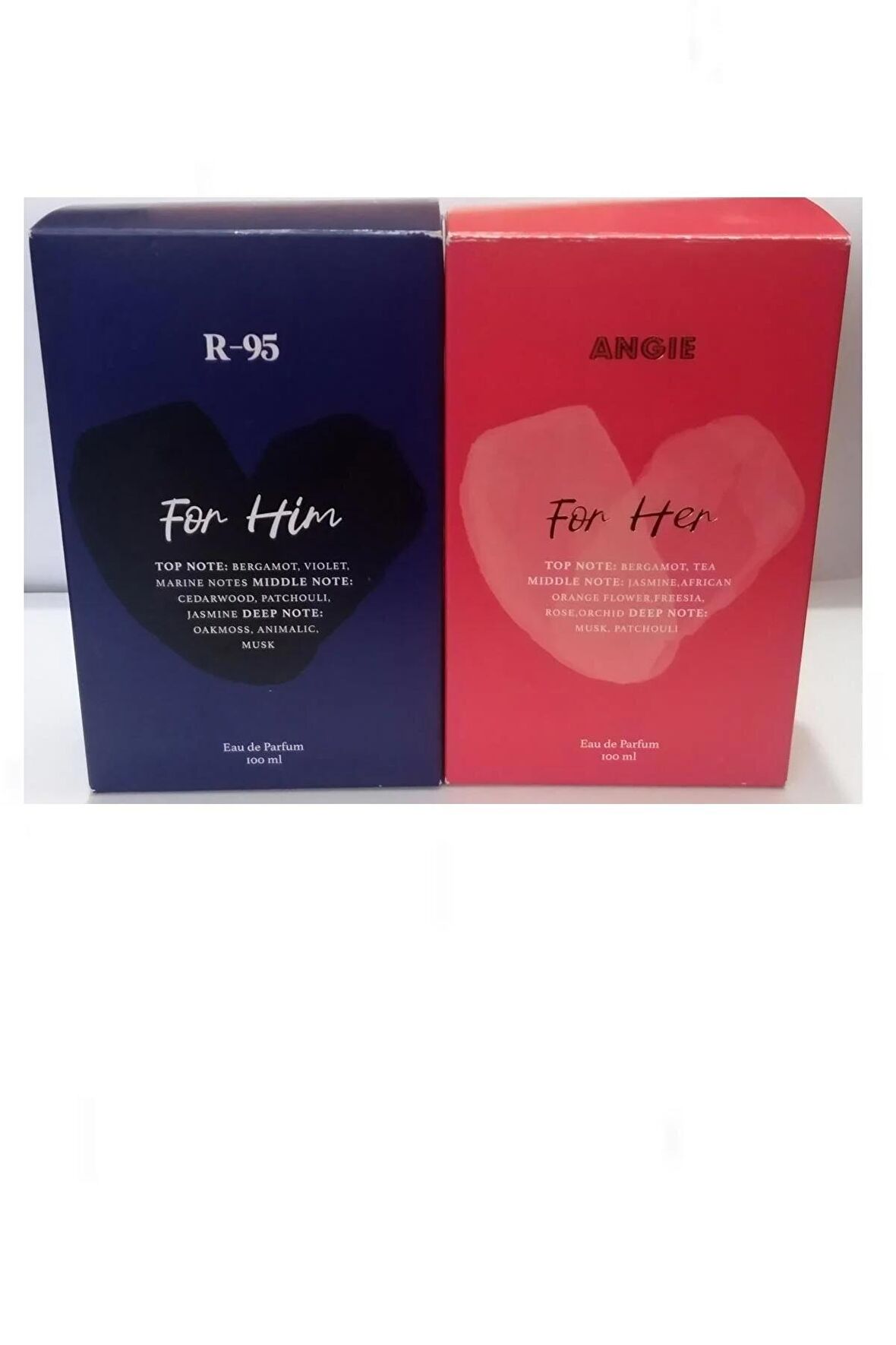 Rebul Kadın/Erkek Edp Parfüm Seti 2x100 ml. (Angie For Her / R-95 For Him)