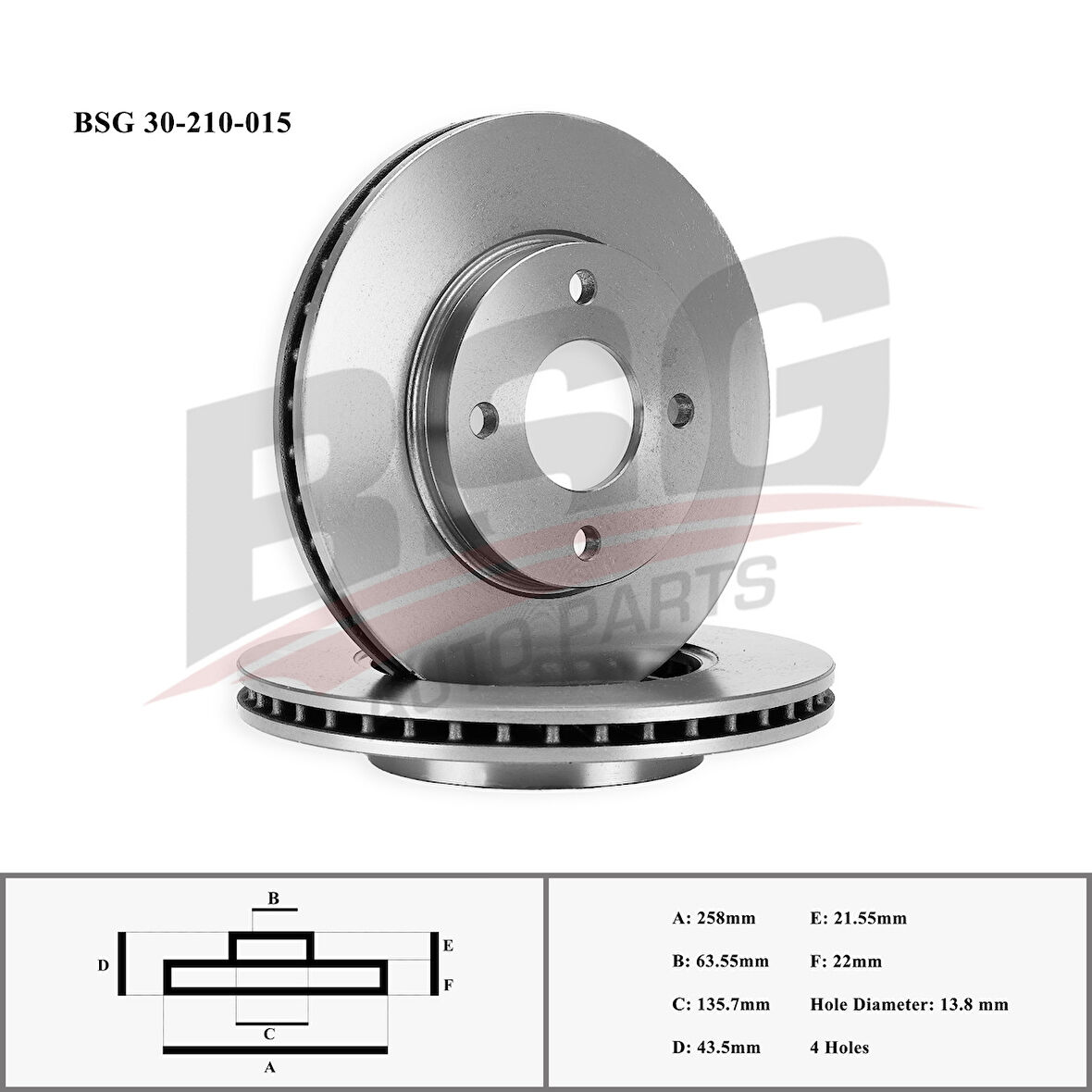 Ford Fren Diski Ön - (adet Fiyatıdır) - Bsg 30-210-015