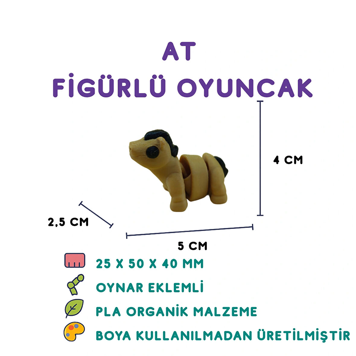 At Figür - 3D Doğal Hayvan Oyuncak