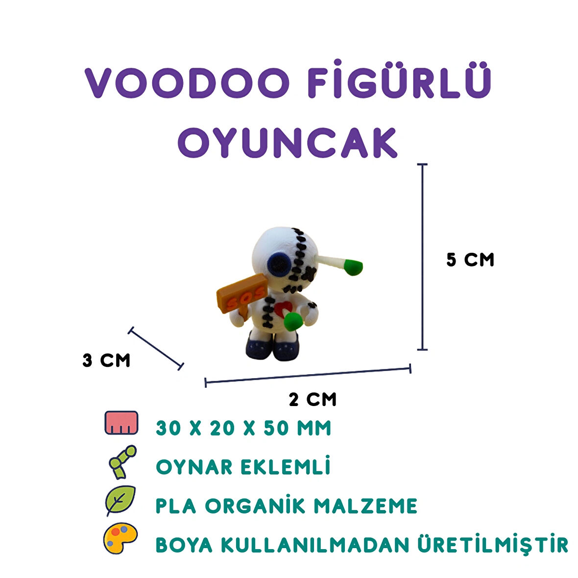 Voodoo Bebek - 3D Gizemli Dekoratif Figür