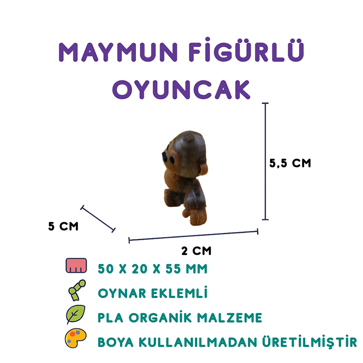 Goril Figür - 3D Vahşi Doğa Oyuncağı