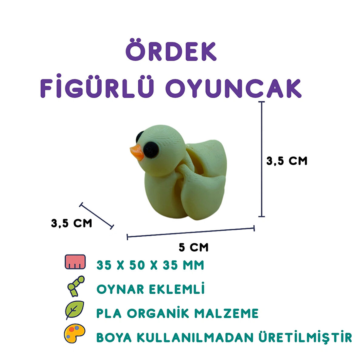 Ördek Figür - 3D Su Kuşu Oyuncak