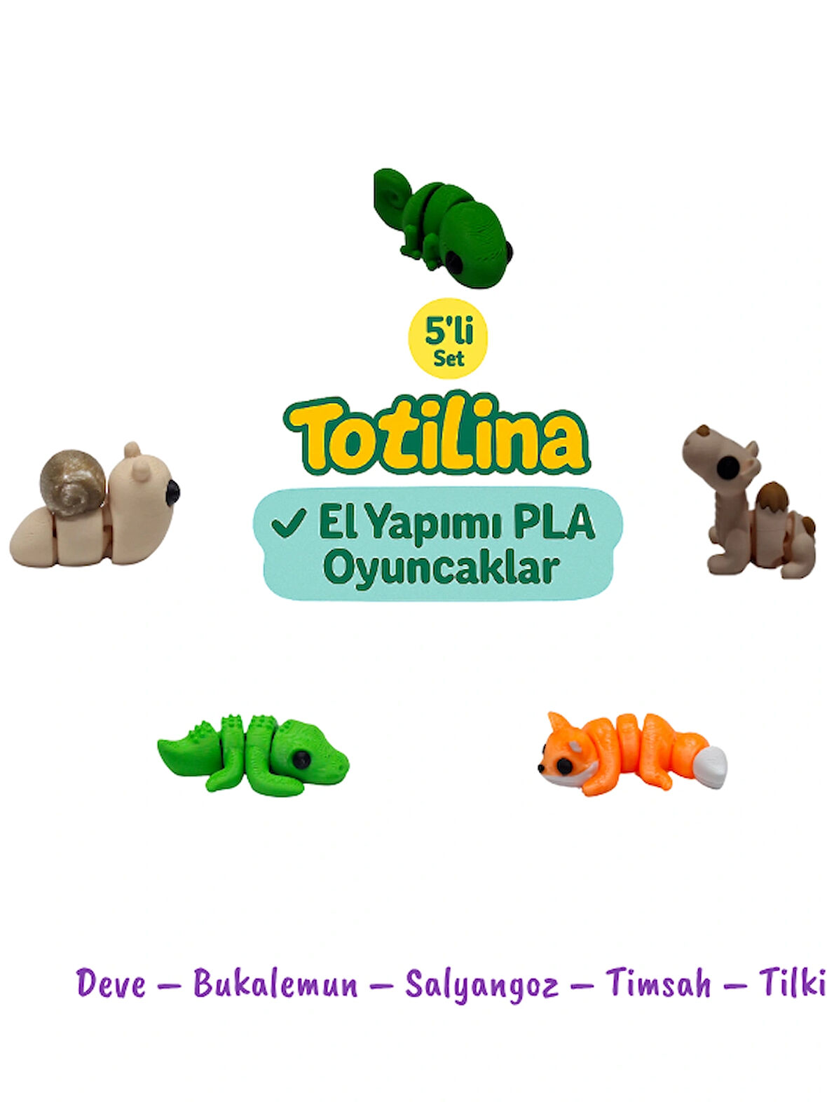 5'li Set Hayvan Figürleri