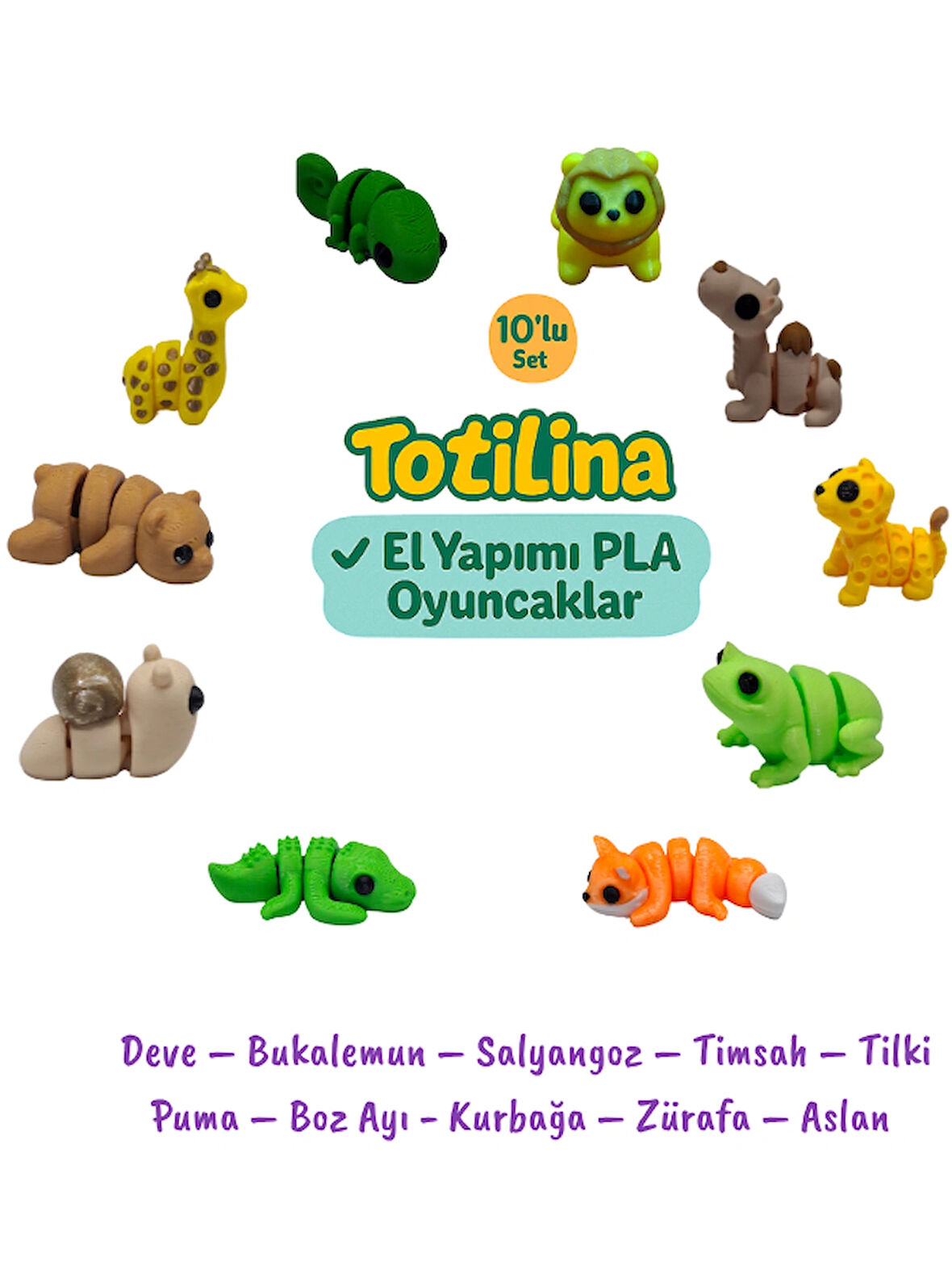 10'Lu Set Hayvan Figürleri