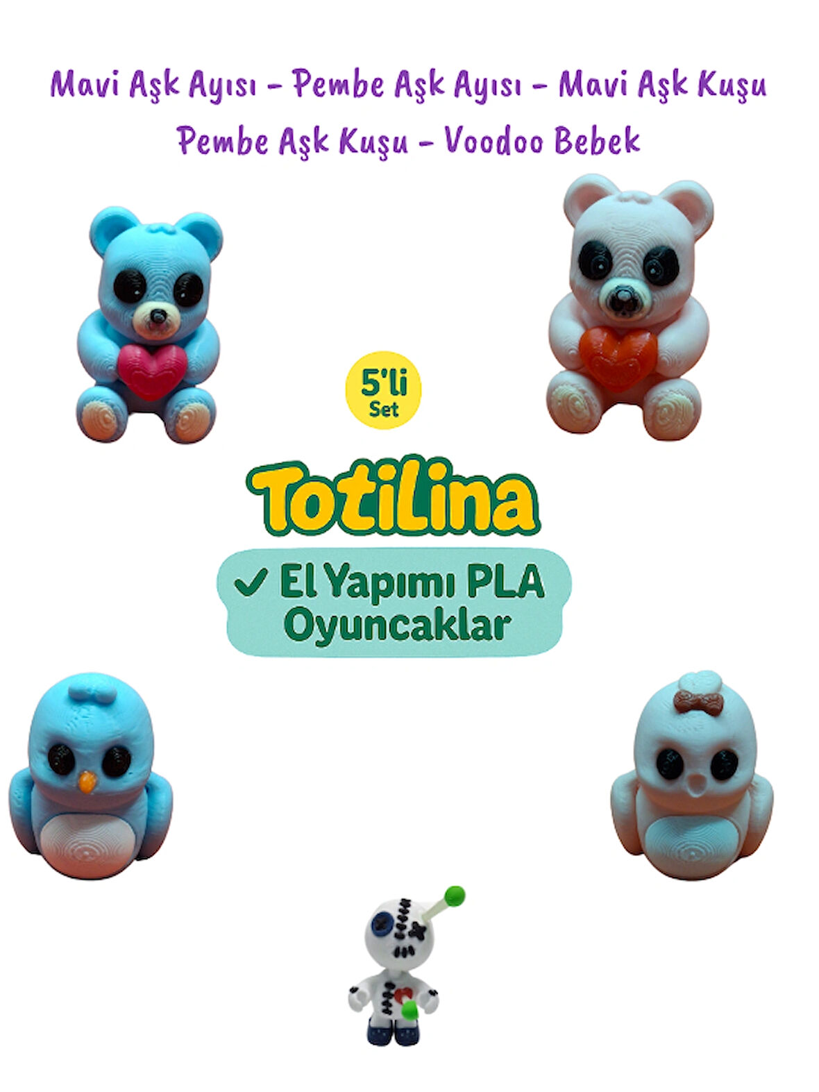 5'li Set Hayvan Figürleri