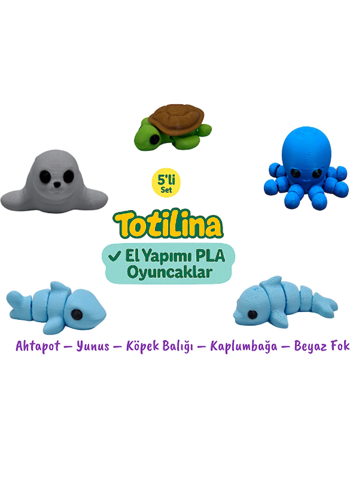 5'li Set Hayvan Figürleri