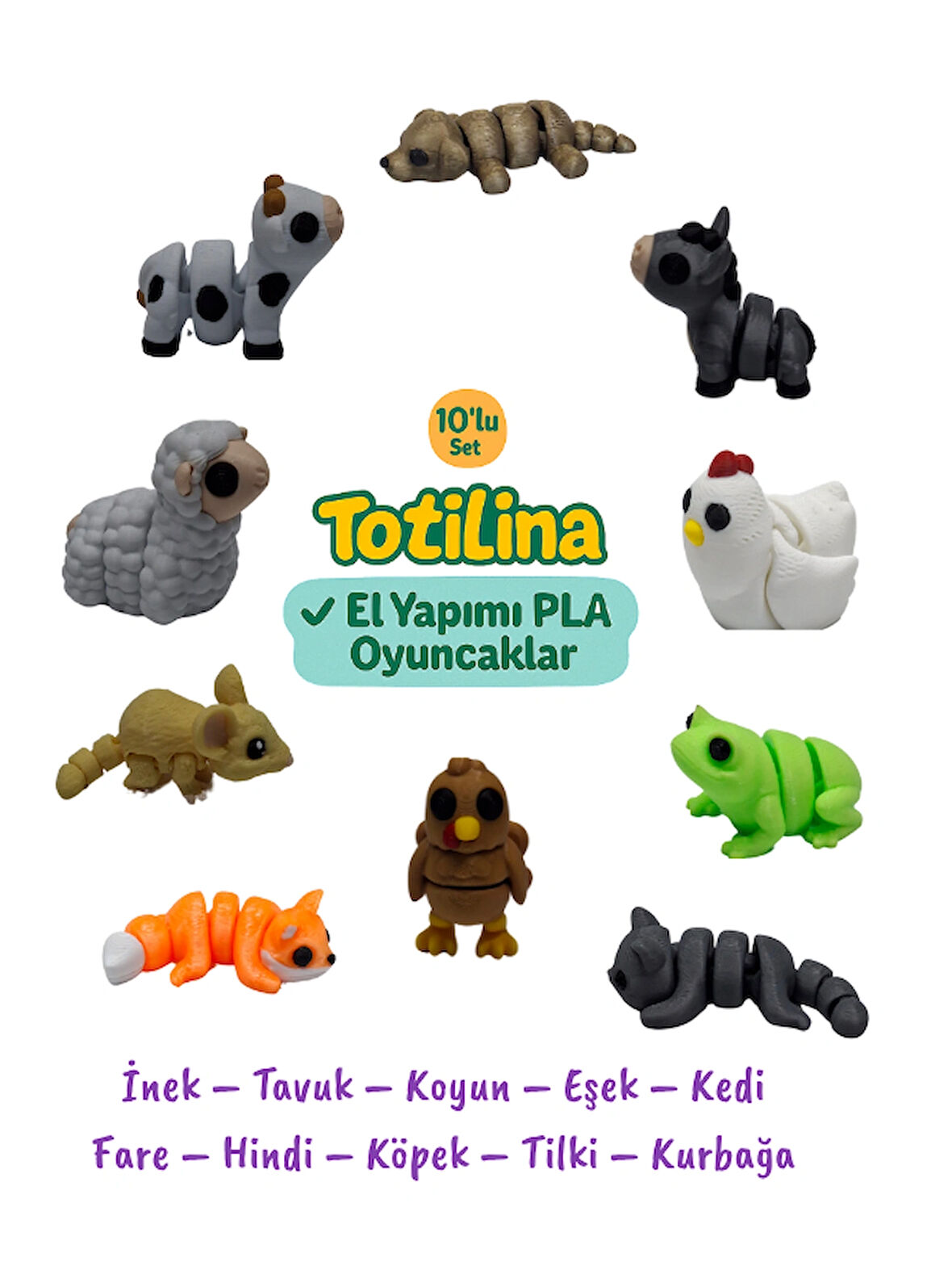 10'Lu Set Hayvan Figürleri