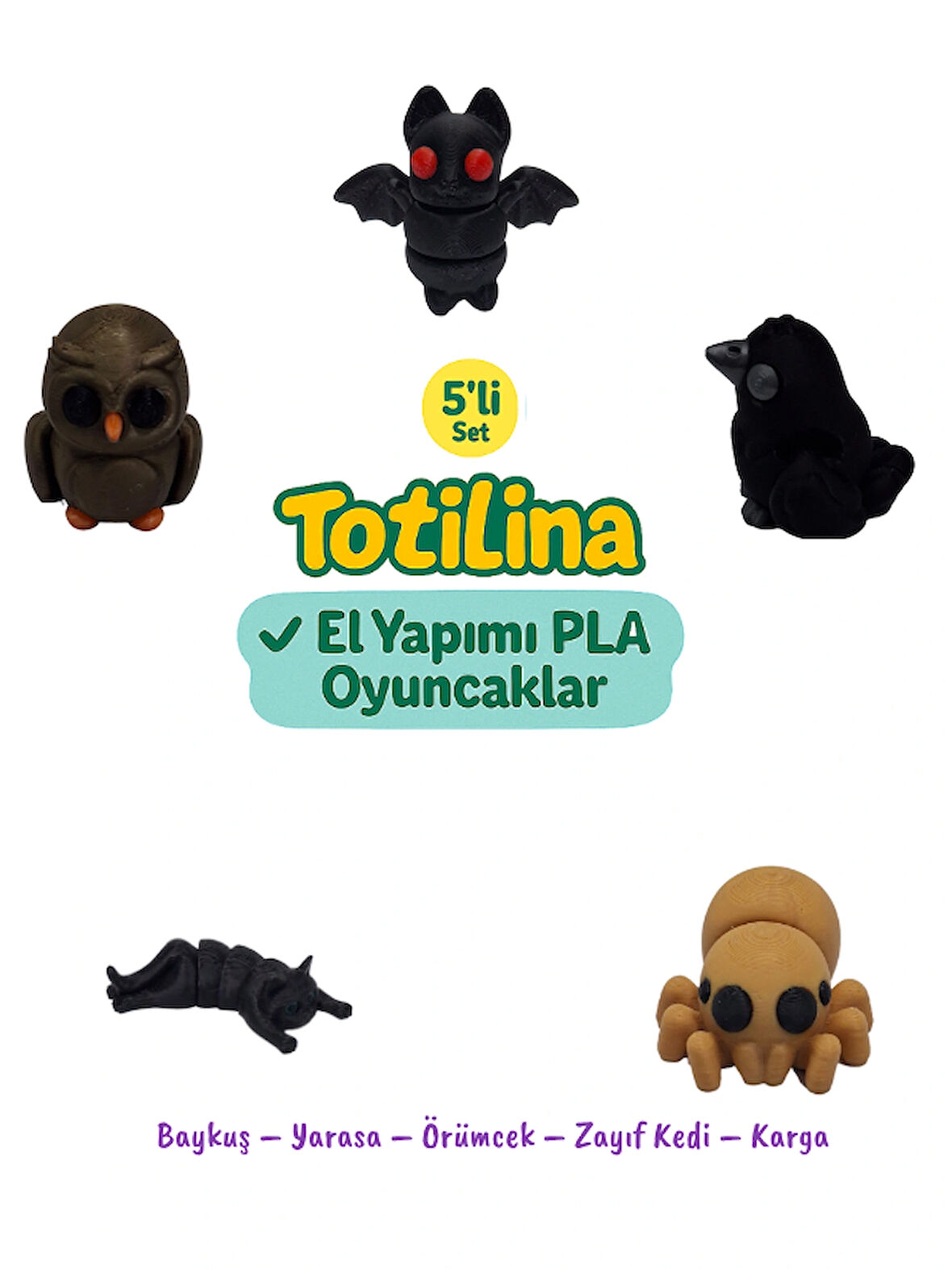 5'li Set Hayvan Figürleri