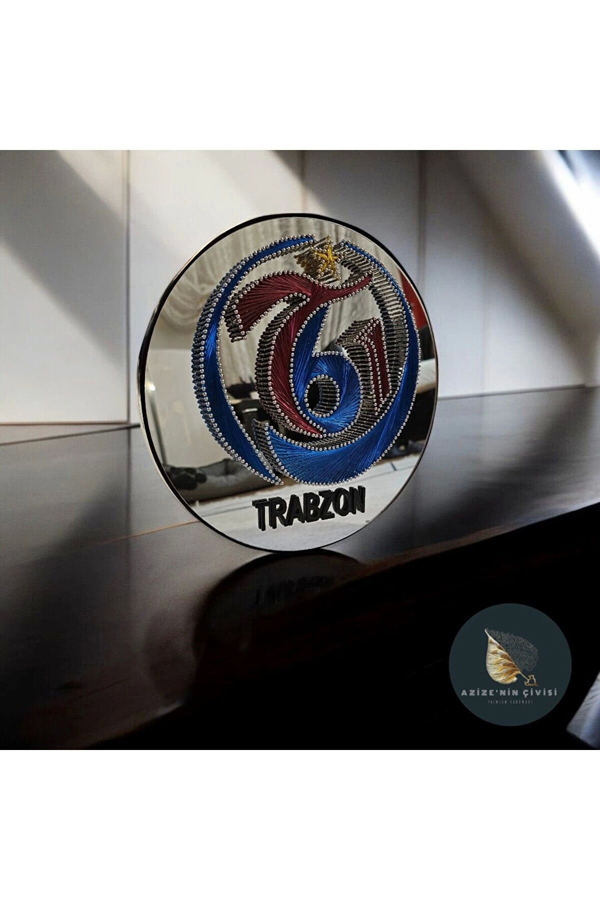 El Yapımı Filografi Trabzonspor Takım Logo | Premium Kalite Malzeme ile Hazırlanmış Dekoratif 25,5cm