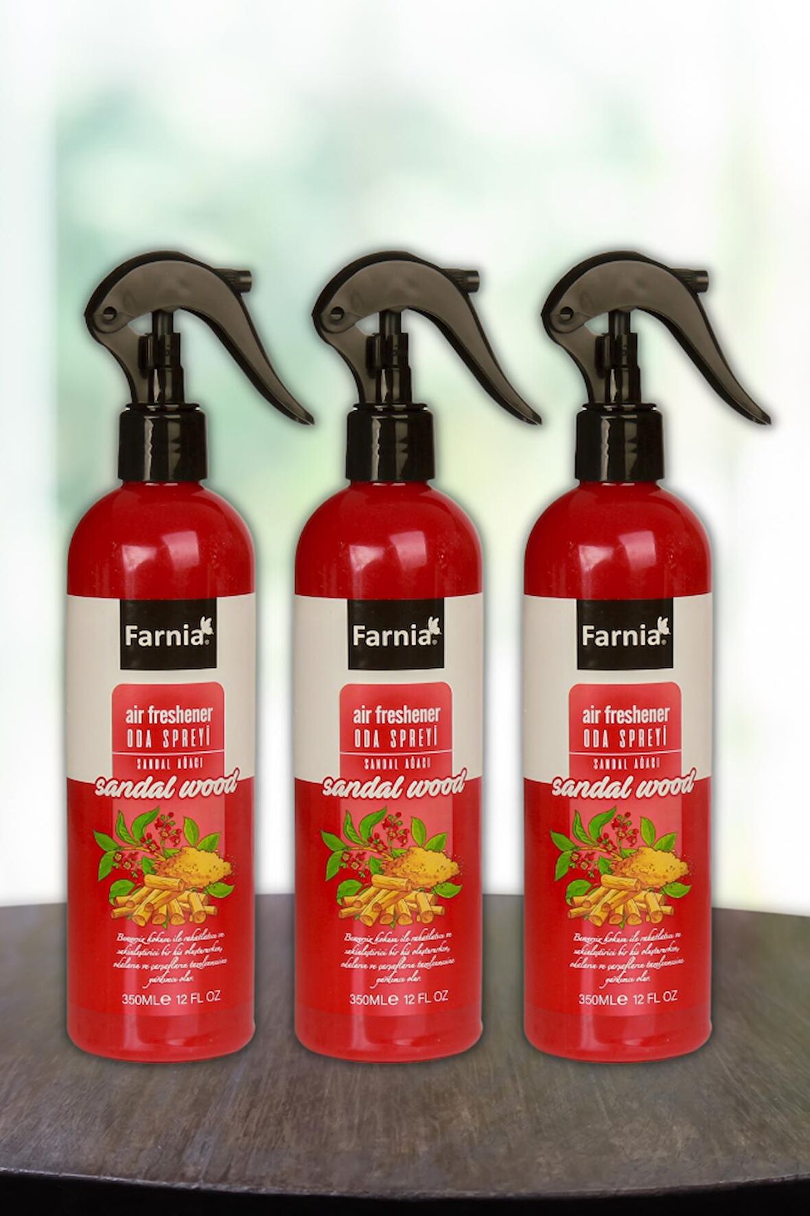 Farnia Sandal Ağacı Oda Spreyi 350 Ml Sandal Wood 3 Adet