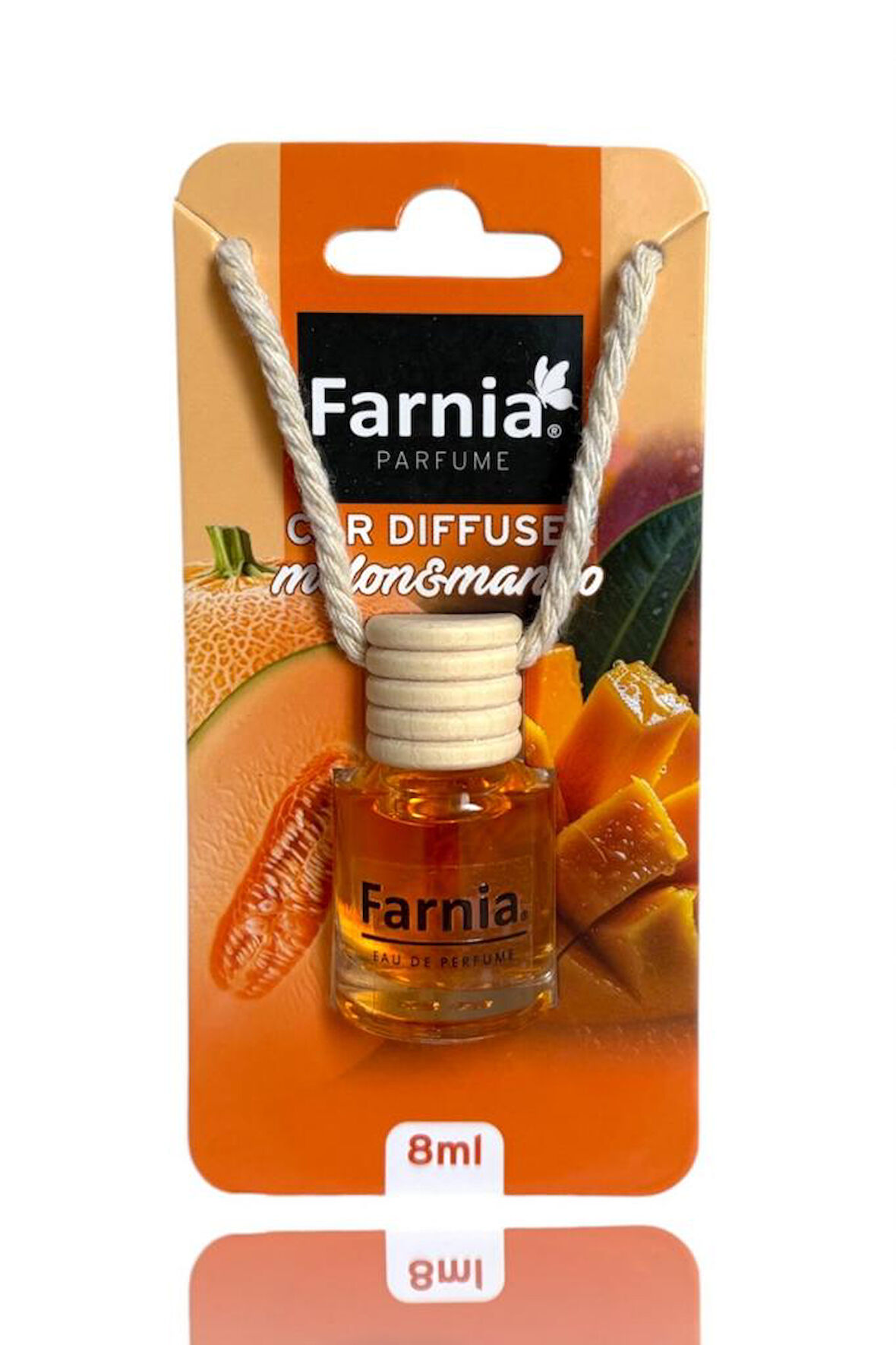 Farnia Yüksek Esanslı Askılı Araç Kokusu EDP Parfüm Mango Kavun 8 Ml