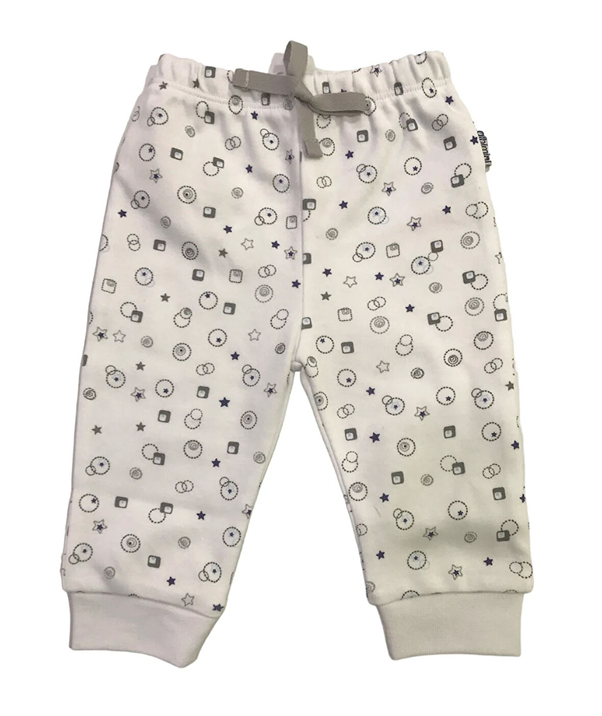 Mini Damla Pantolon Penye Beyaz