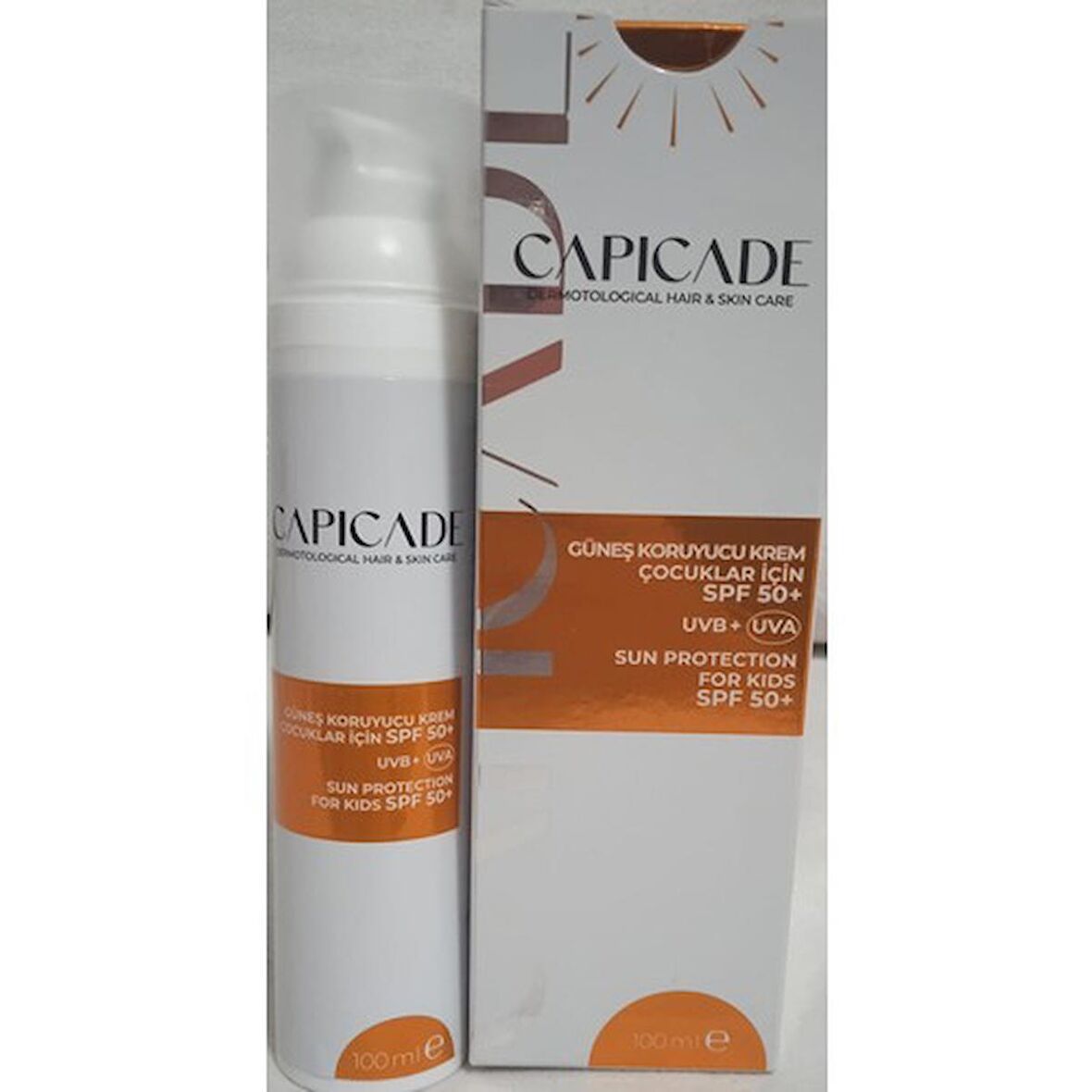 Capicade SPF50+ Güneş Koruyucu Kremi Çocuklar Için For Kids 100ML