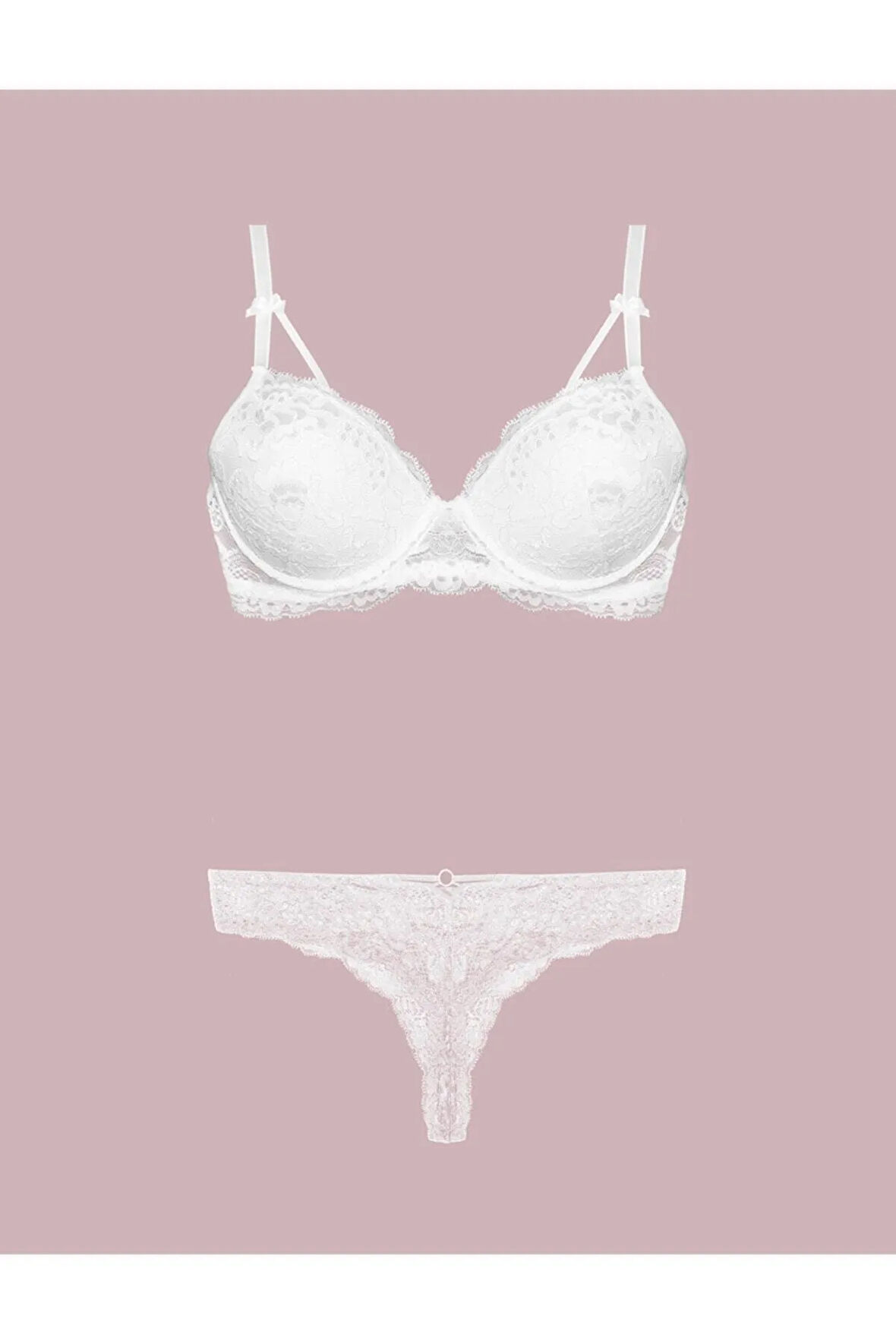 Kadın Bordo Destekli Sütyen Takımı