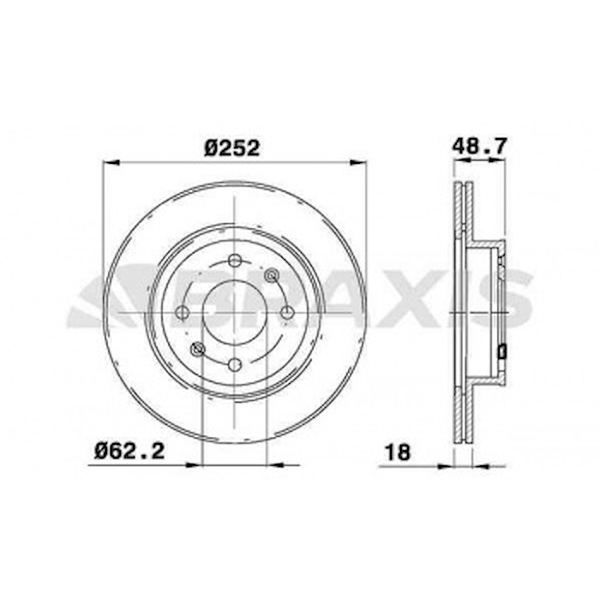 Hyundaı On Fren Diski Aynası Havalı Hyundaı İ10 1.1 Crdi 1.2 2008-> Kia Picanto 1.1 2005-> (252x4) - Braxıs Ae0337