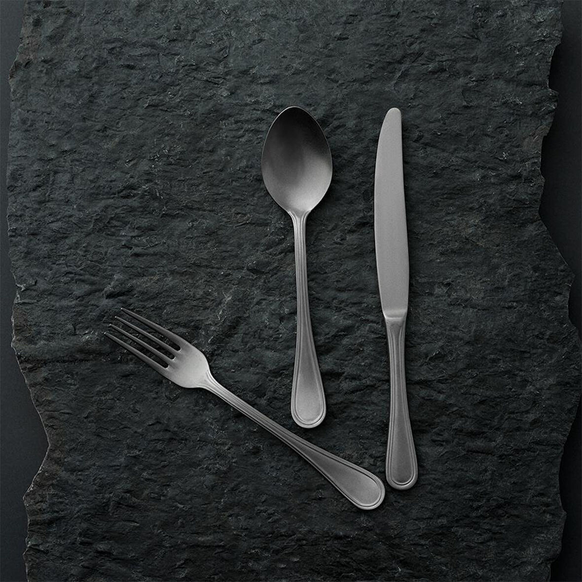 Hisar Contour 84 Parça 12 Kişilik Çatal Kaşık Bıçak Takımı Eskitme