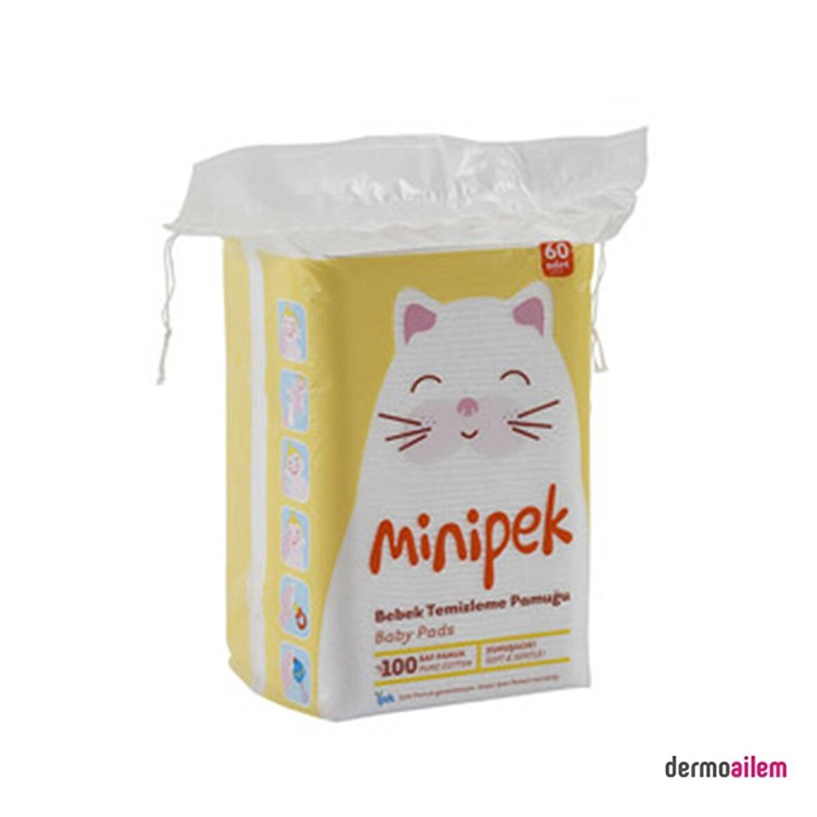 İpek Minipek Bebek Temizleme Pamuğu 60 Adet