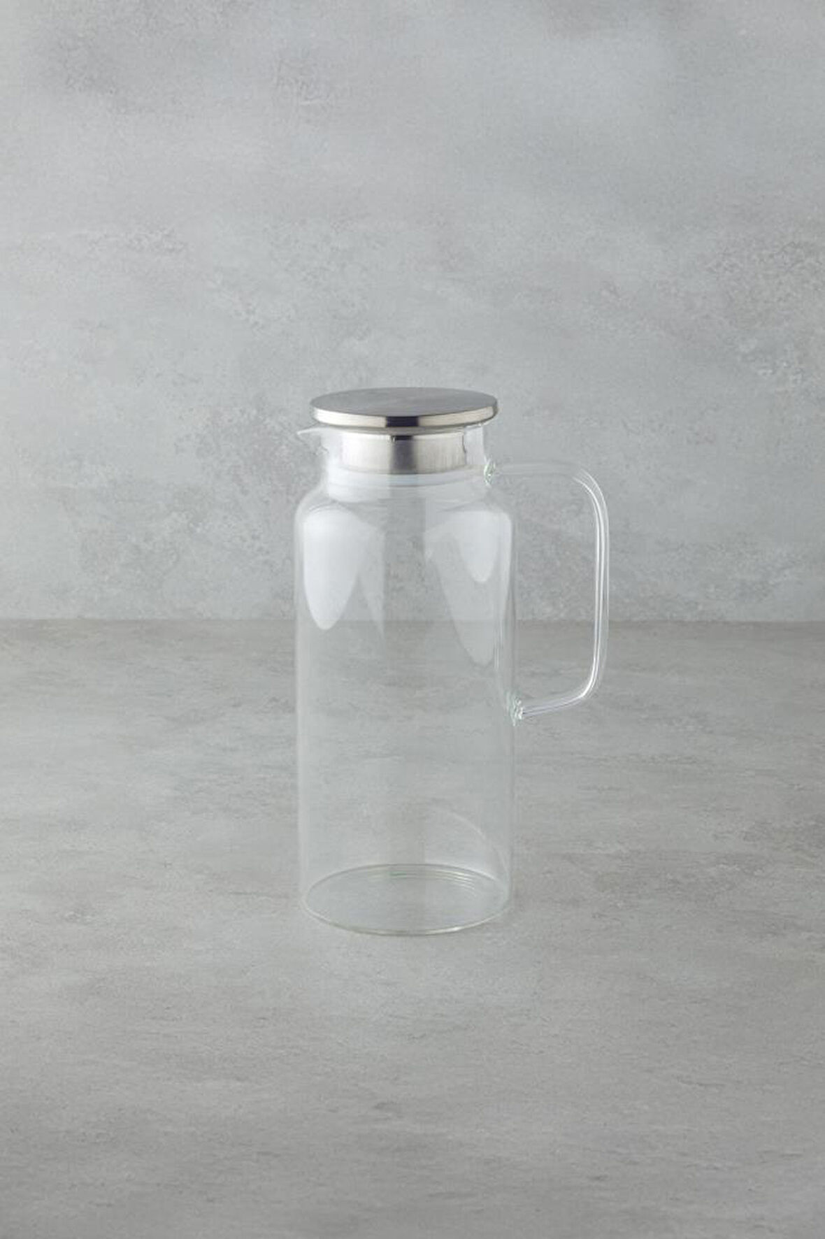 Metal Kapaklı Borasilikat Cam Sürahi 2000ml