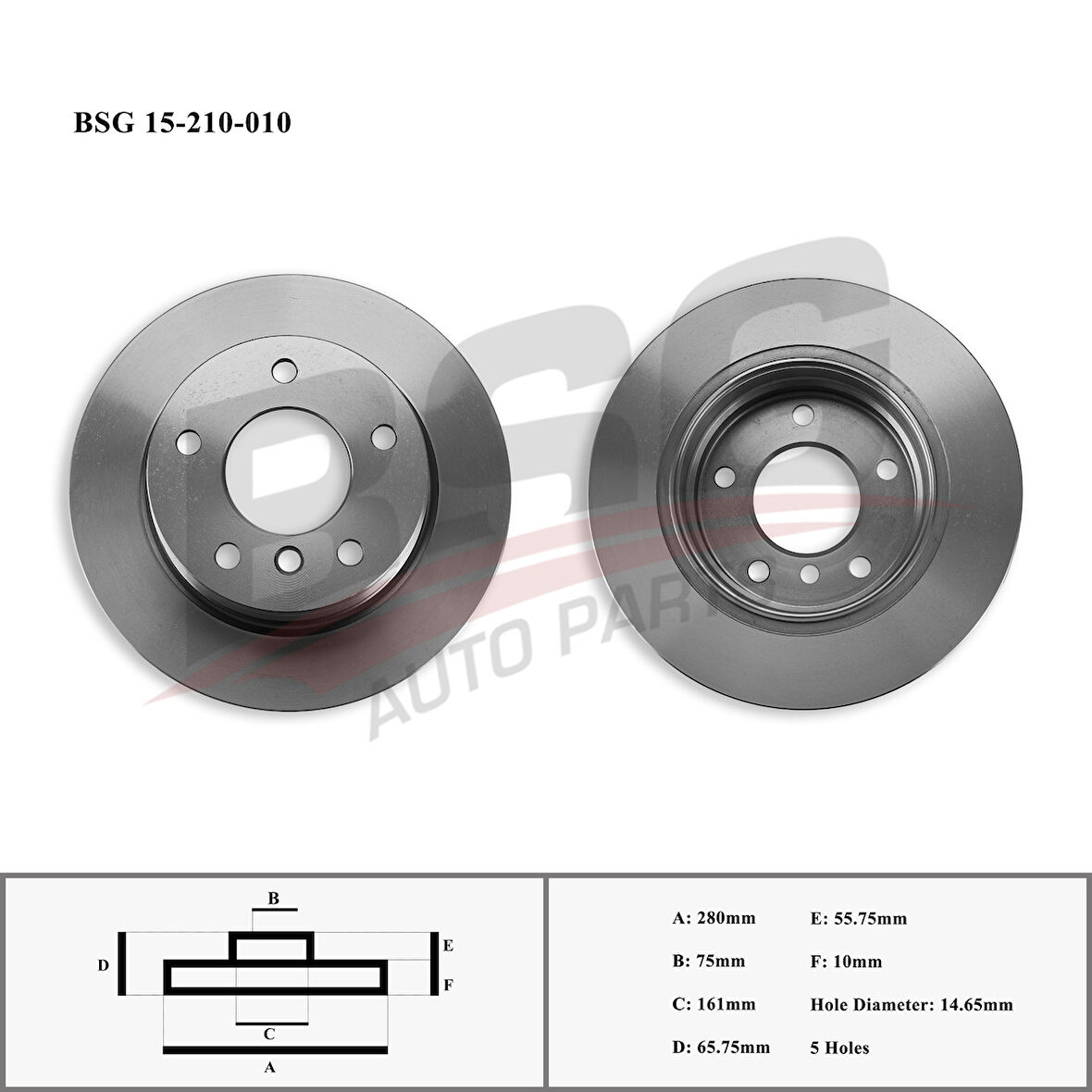 Bmw Fren Diski Arka - Adet - Bsg 15-210-010