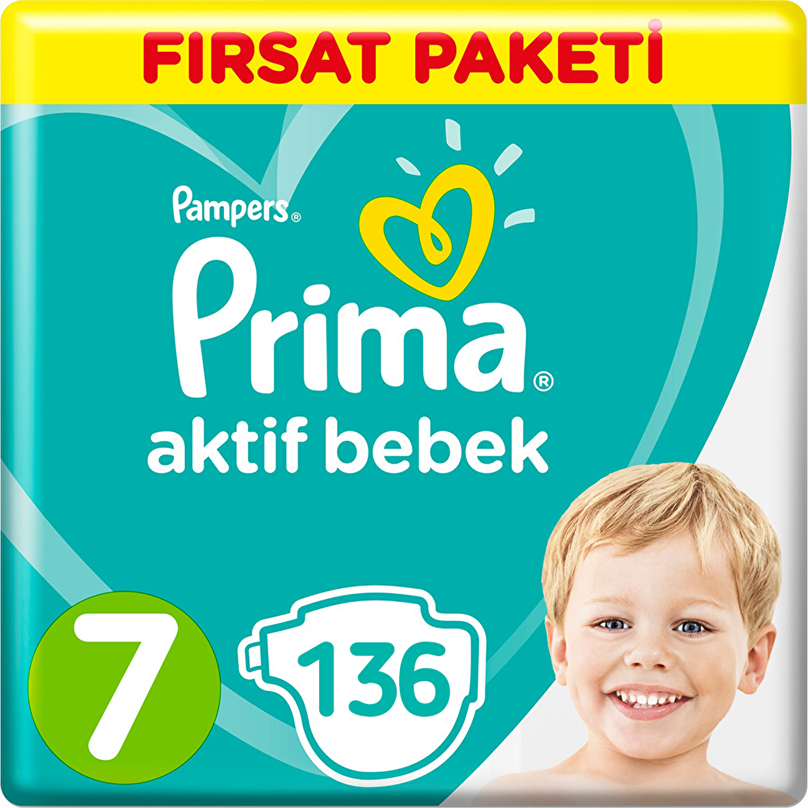 Prima Aktif Bebe 7 Numara XX Large 136'lı Bel Bantlı Bez