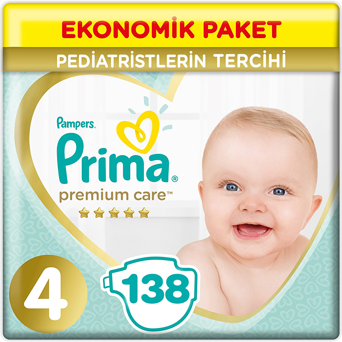 Prima Premium Care 4 Numara Maxi 3x46'lı Bel Bantlı Bez