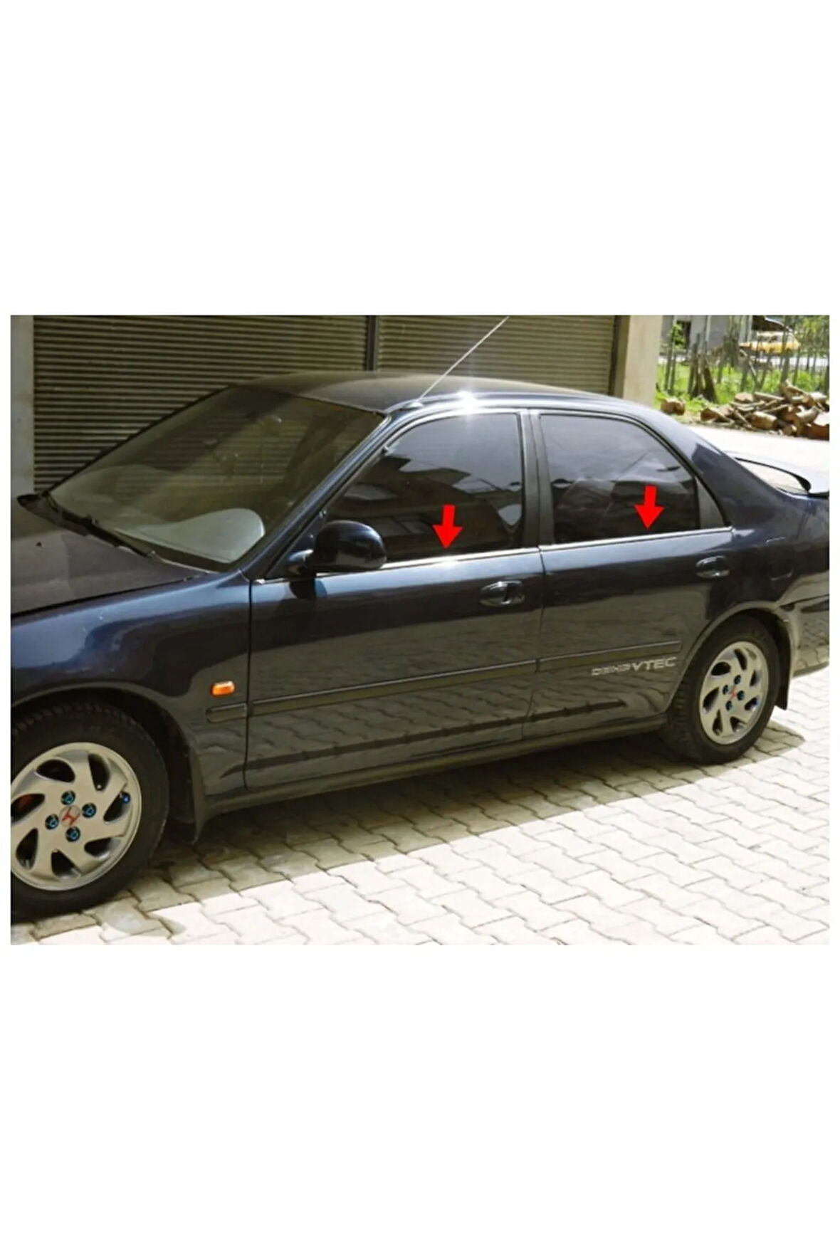 HondaCivic Krom Cam Çıtası 4 Parça 2001-2007 Arası Paslanmaz Çelik