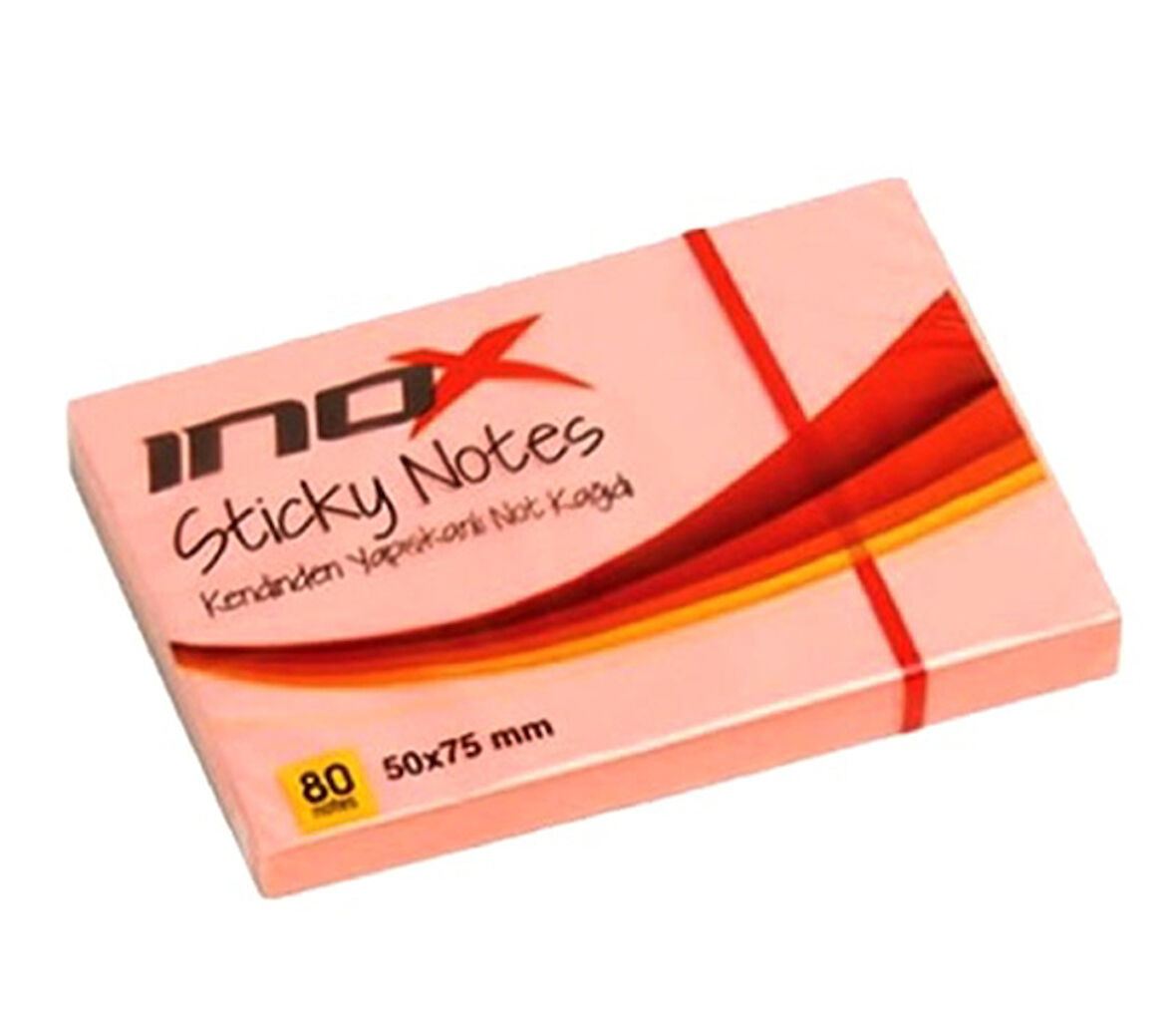 Postit 80 Yaprak 50X75mm Yapışkanlı Not Kağıdı Pembe - 3 adet
