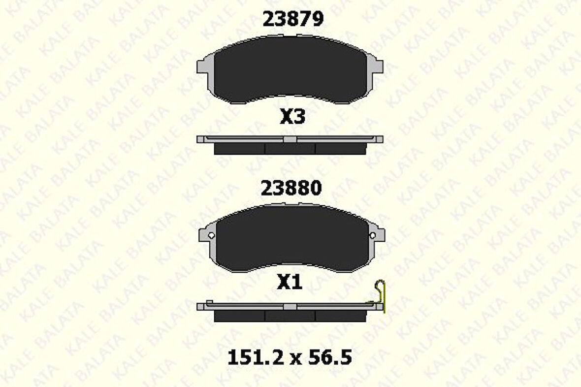 Mitsubıshı Ticarı On Fren Balatası Mitsubıshı L200 2.5 Td 4x4 01-06 - Kale B 23879 155 05 Ans
