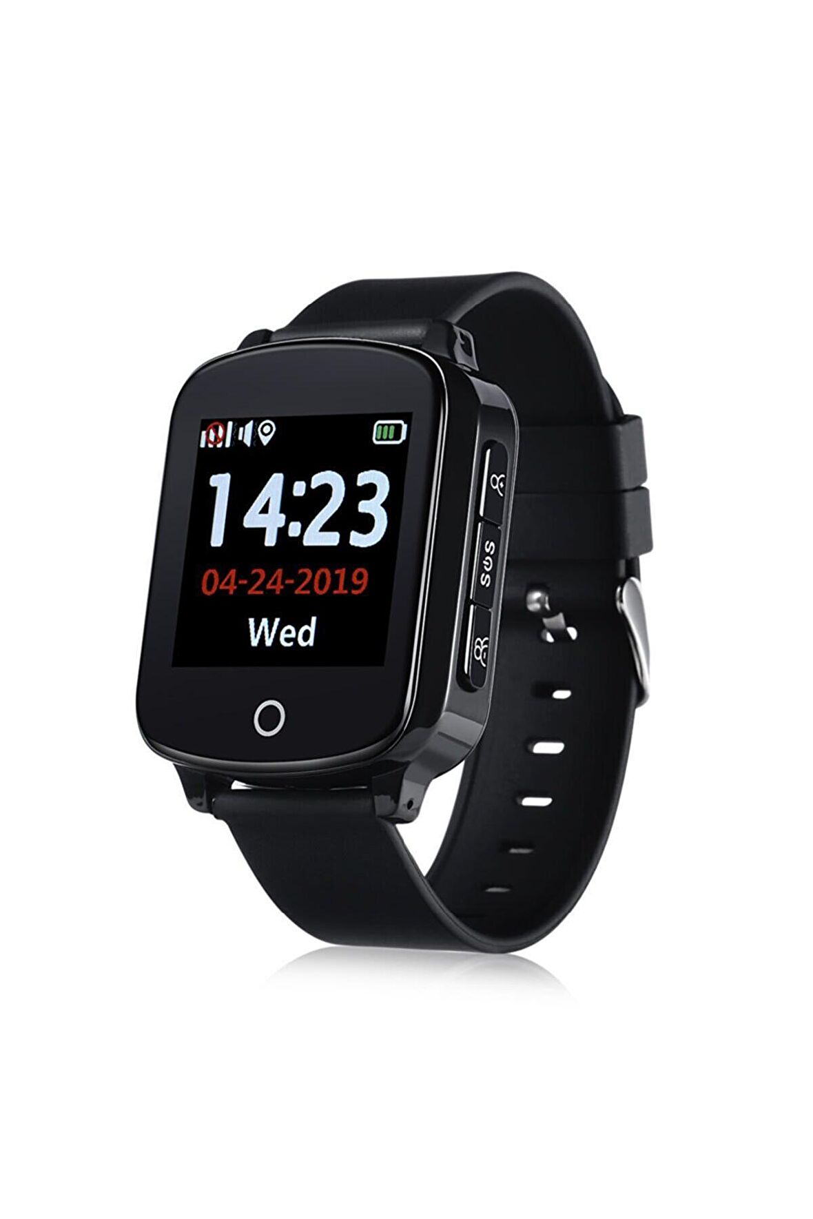 Tsmart Twatch Suya Dayanıklı Akıllı Yetişkin Alzheimer GPS Takip Saati Siyah